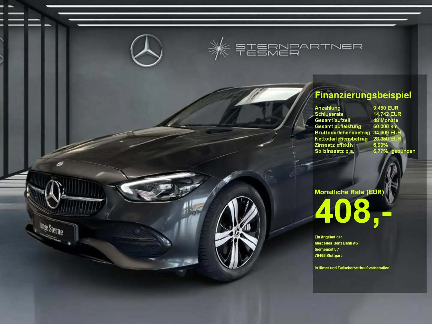 Mercedes-Benz C 300 d T +Avantgarde+Night+KAMERA+AHK+360°+SHZ Gris - 1