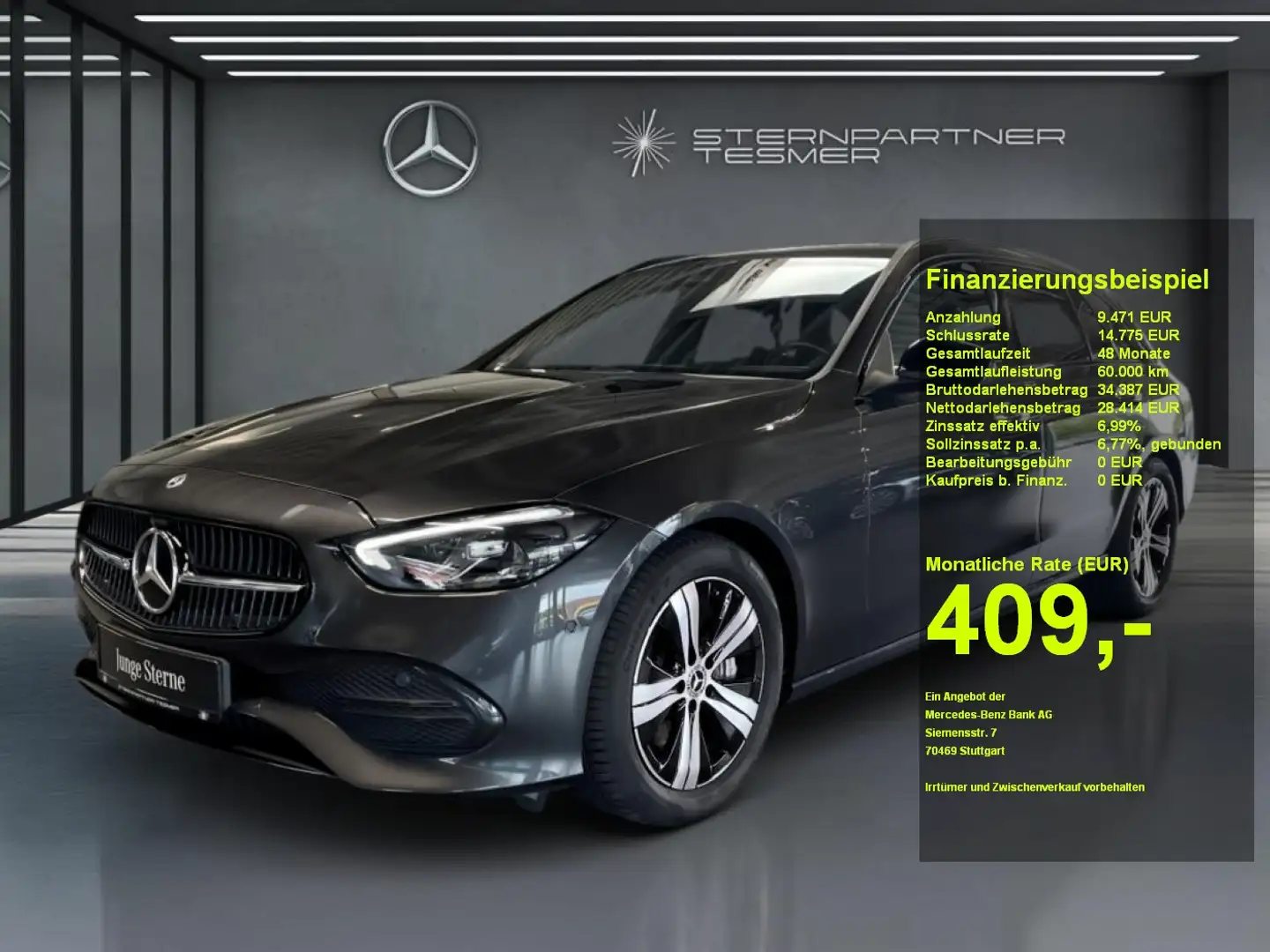 Mercedes-Benz C 300 d T +Avantgarde+Night+KAMERA+AHK+360°+SHZ Gris - 1