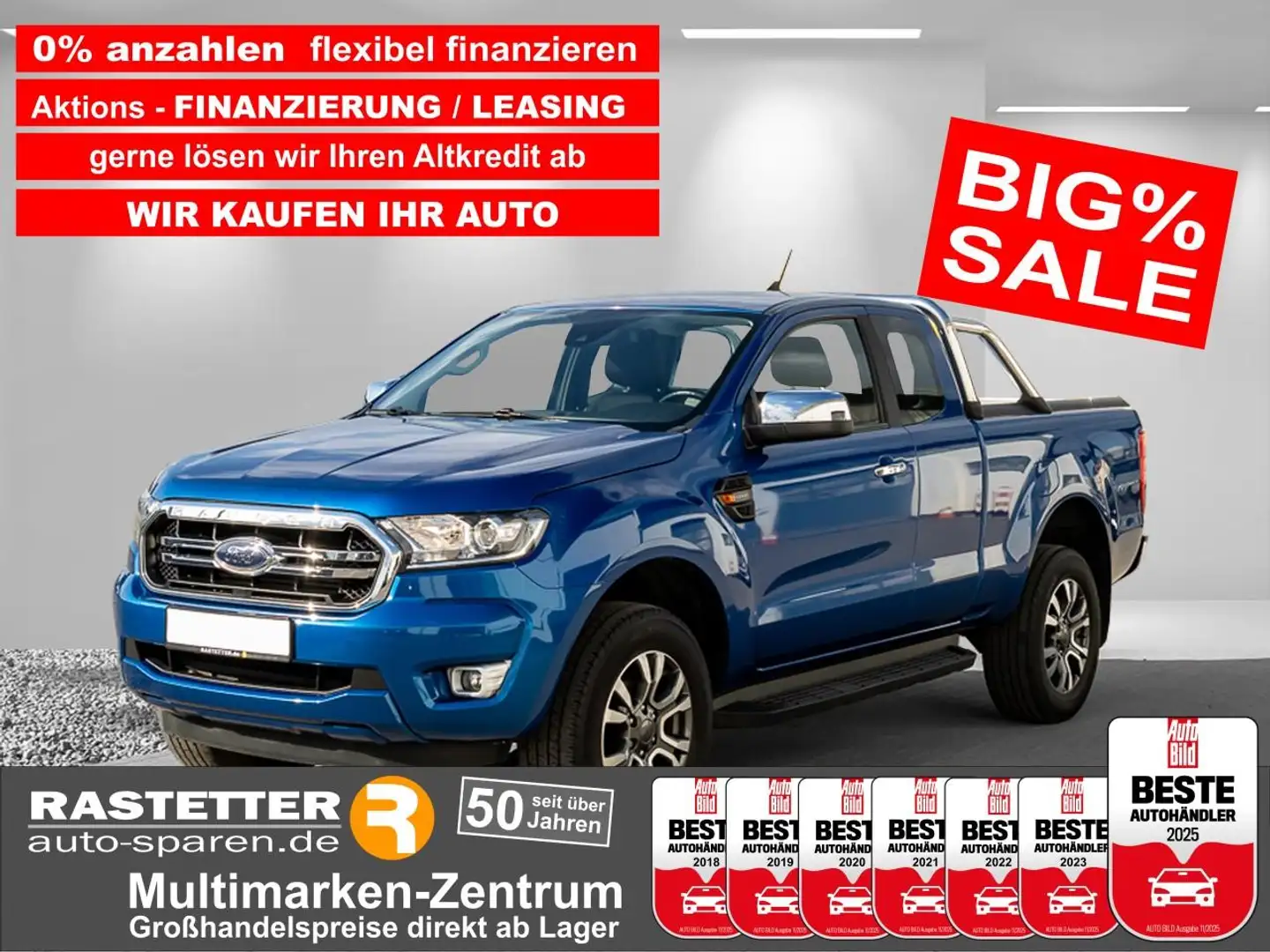 Ford Ranger Extrakabine XLT Rollo+AHK+CarPlayNavi+SHZ+PDC+Klim Bleu - 1