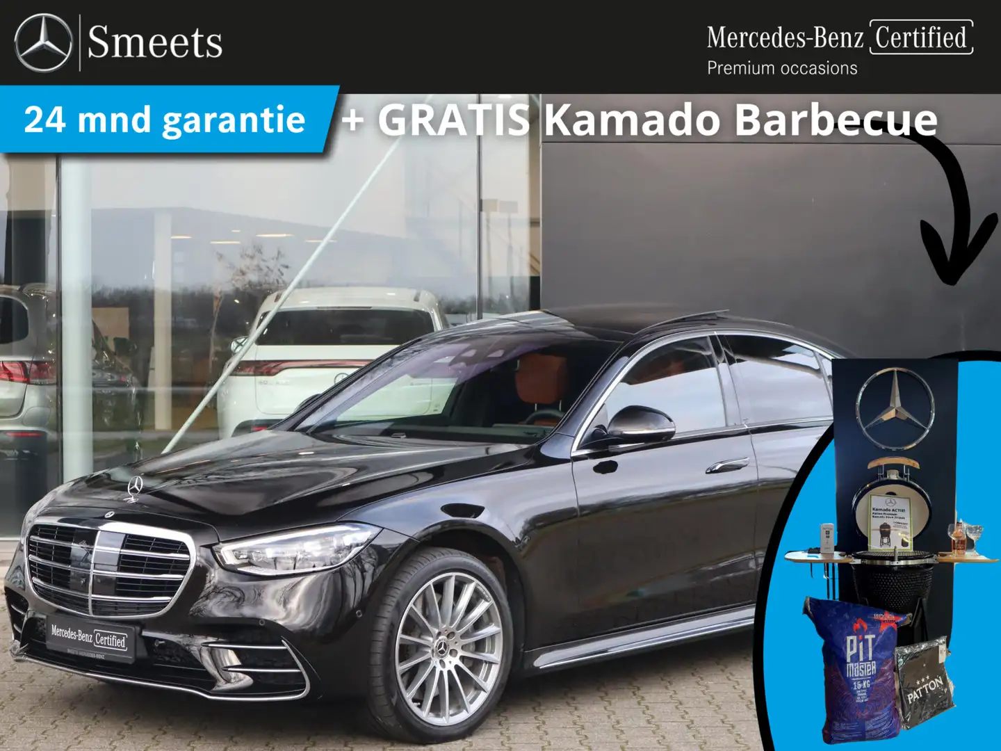 Mercedes-Benz S 580 580e AMG Line | Panoramadak | 360 camera | Memory Negro - 1