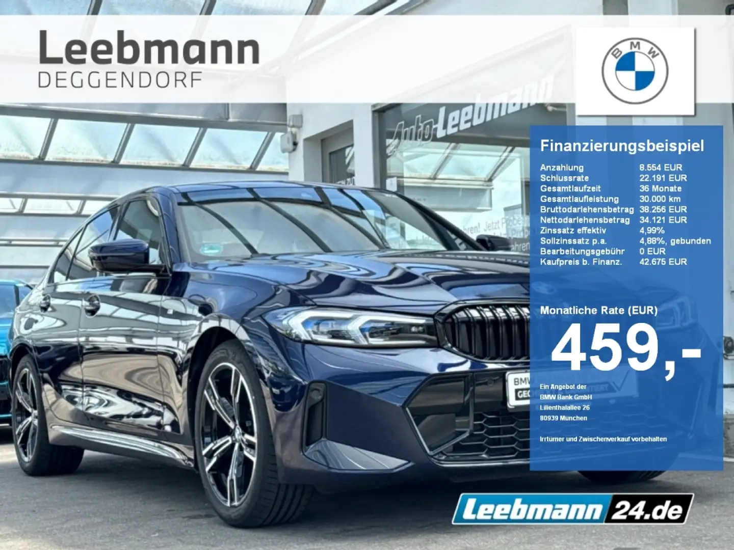 BMW 318 i Lim. M-Sport HUD/RFK GARANTIE bis 06/2029 Blau - 1