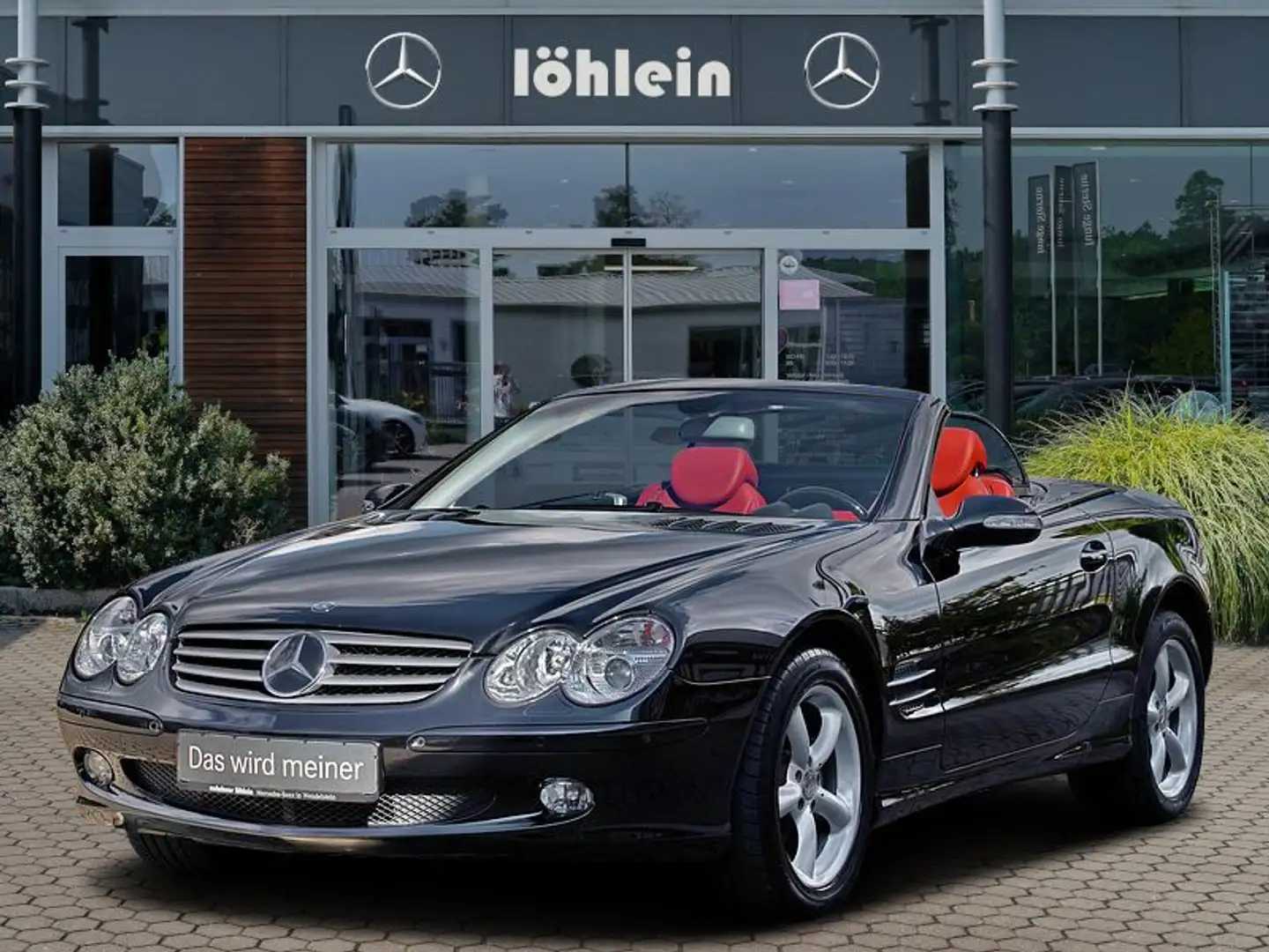 Mercedes-Benz SL 350 Roadster LEDER ROT+MEMORY+PANO+NAVI+DISTR Schwarz - 2