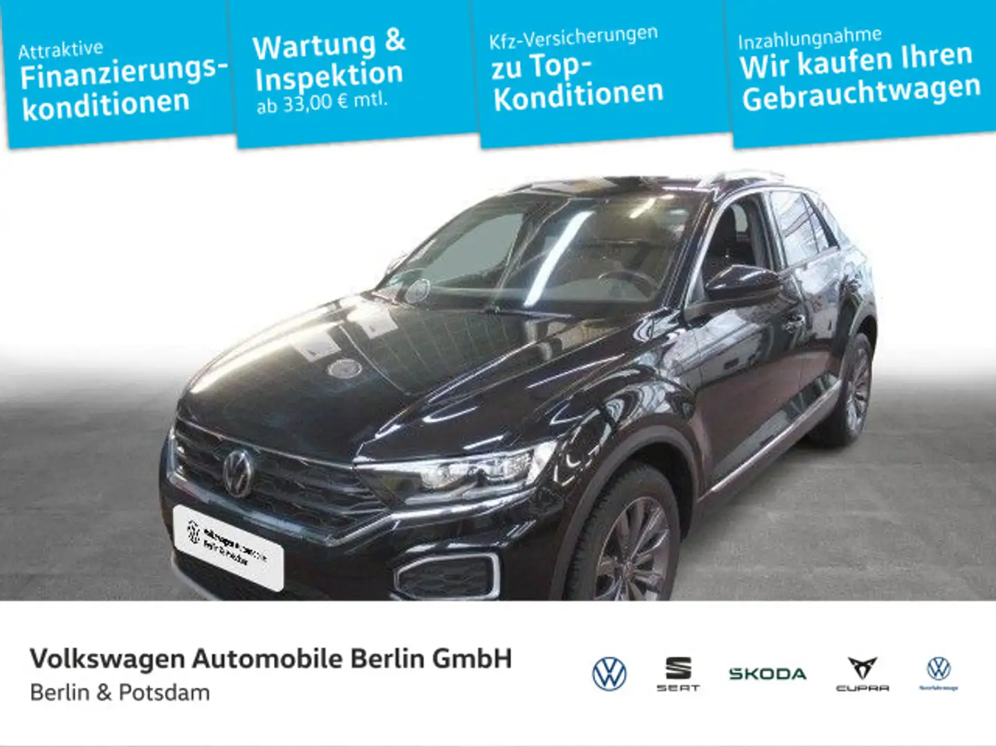 Volkswagen T-Roc 1.5 TSI Sport Navi LED Keyless Kamera APP Schwarz - 1
