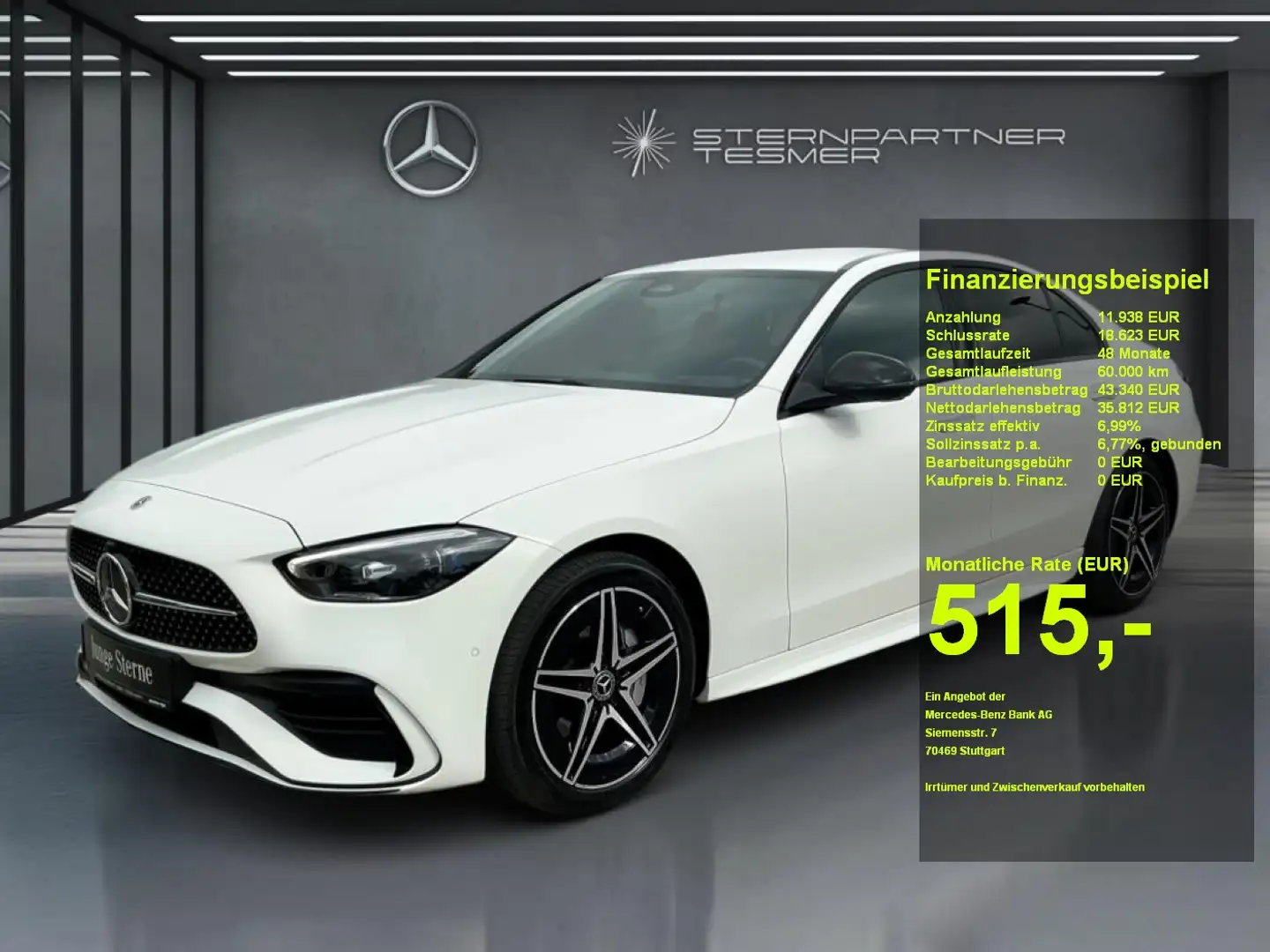 Mercedes-Benz C 300 e AMG Burmester 360° Memory DigitalLight Weiß - 1