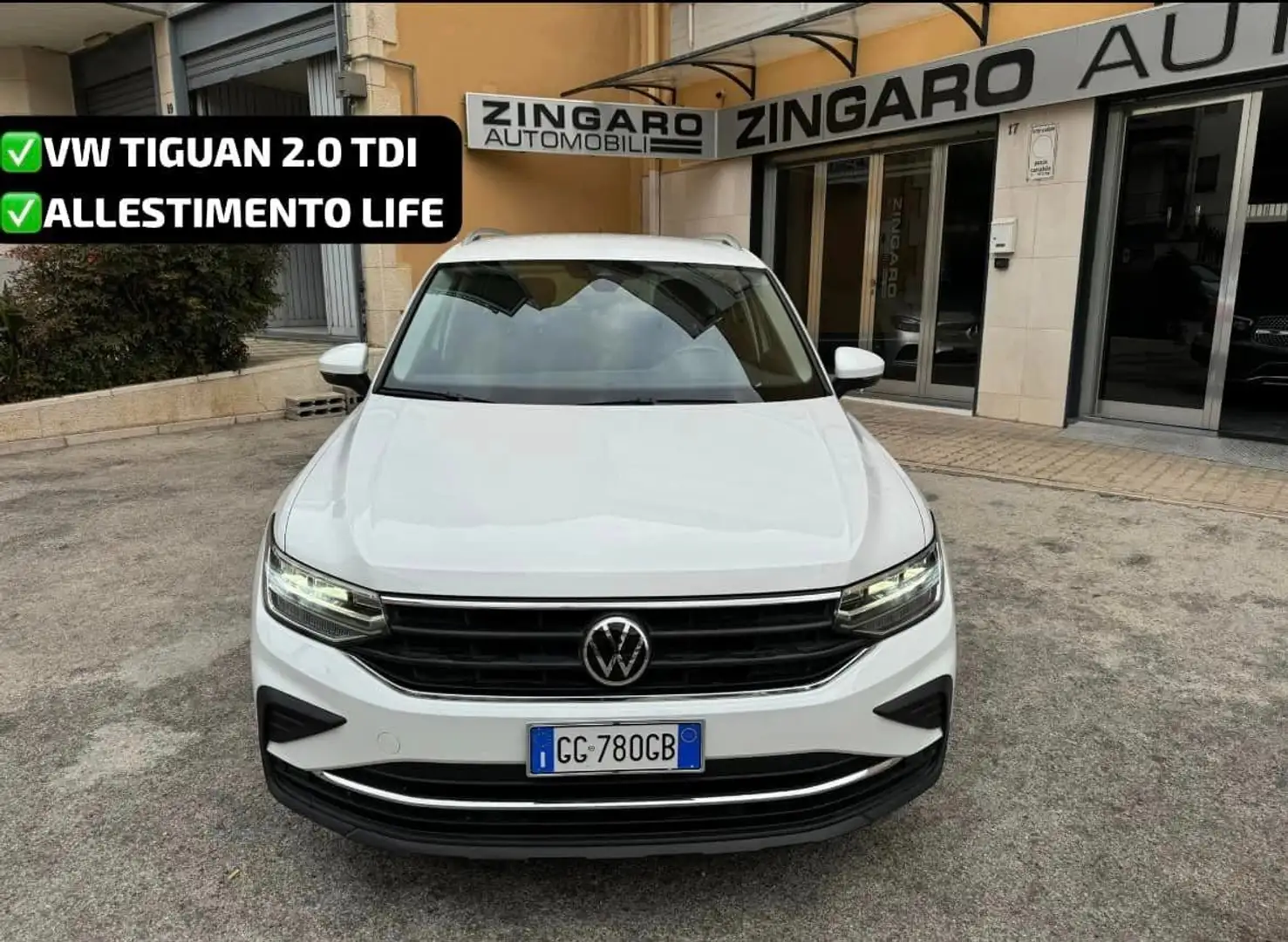 Volkswagen Tiguan 2.0 TDI LIFE NAVI+CERCHI+FARI FULL LED PERFETTA Bianco - 1