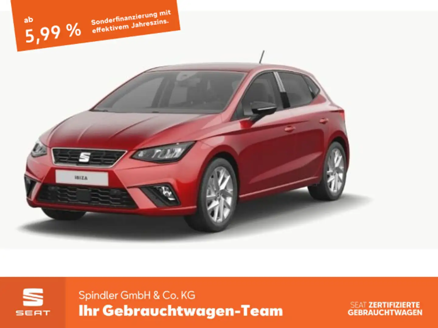 SEAT Ibiza FR 1.0 TSI / LED, RFK, PDC, SHZ, DAB+ Rot - 1
