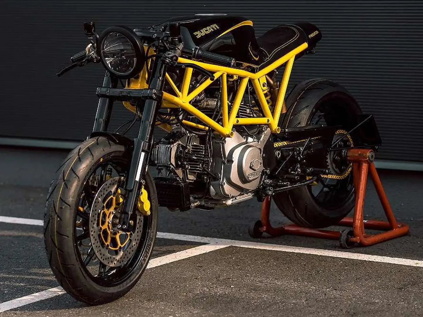 Ducati 750 SS Cafe Racer "Predator" Jaune - 1