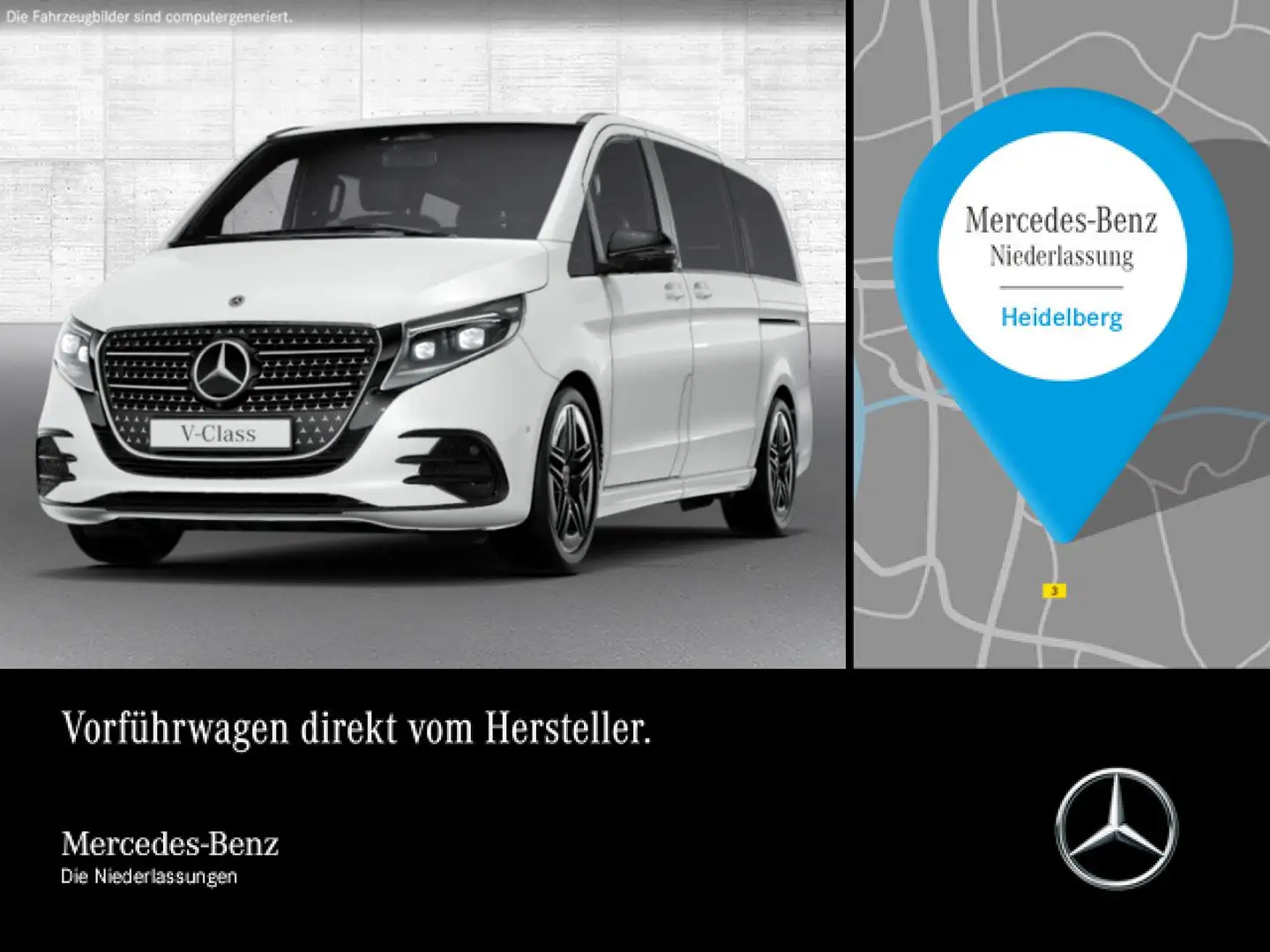 Mercedes-Benz V 300 d AVANTGARDE+AMG+9G+AHK+StandHZ+Klimaautom Weiß - 1