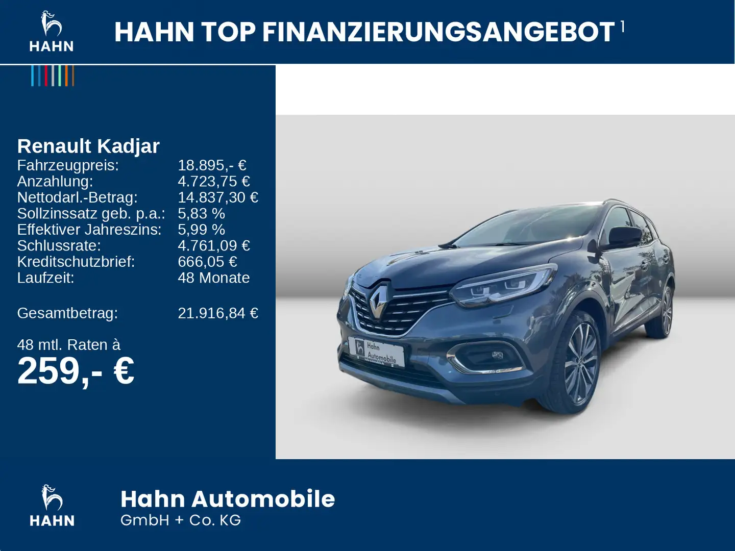 Renault Kadjar 1.7 BLUE dCi 150 Bose Edition 4WD AHK CAM Grau - 2