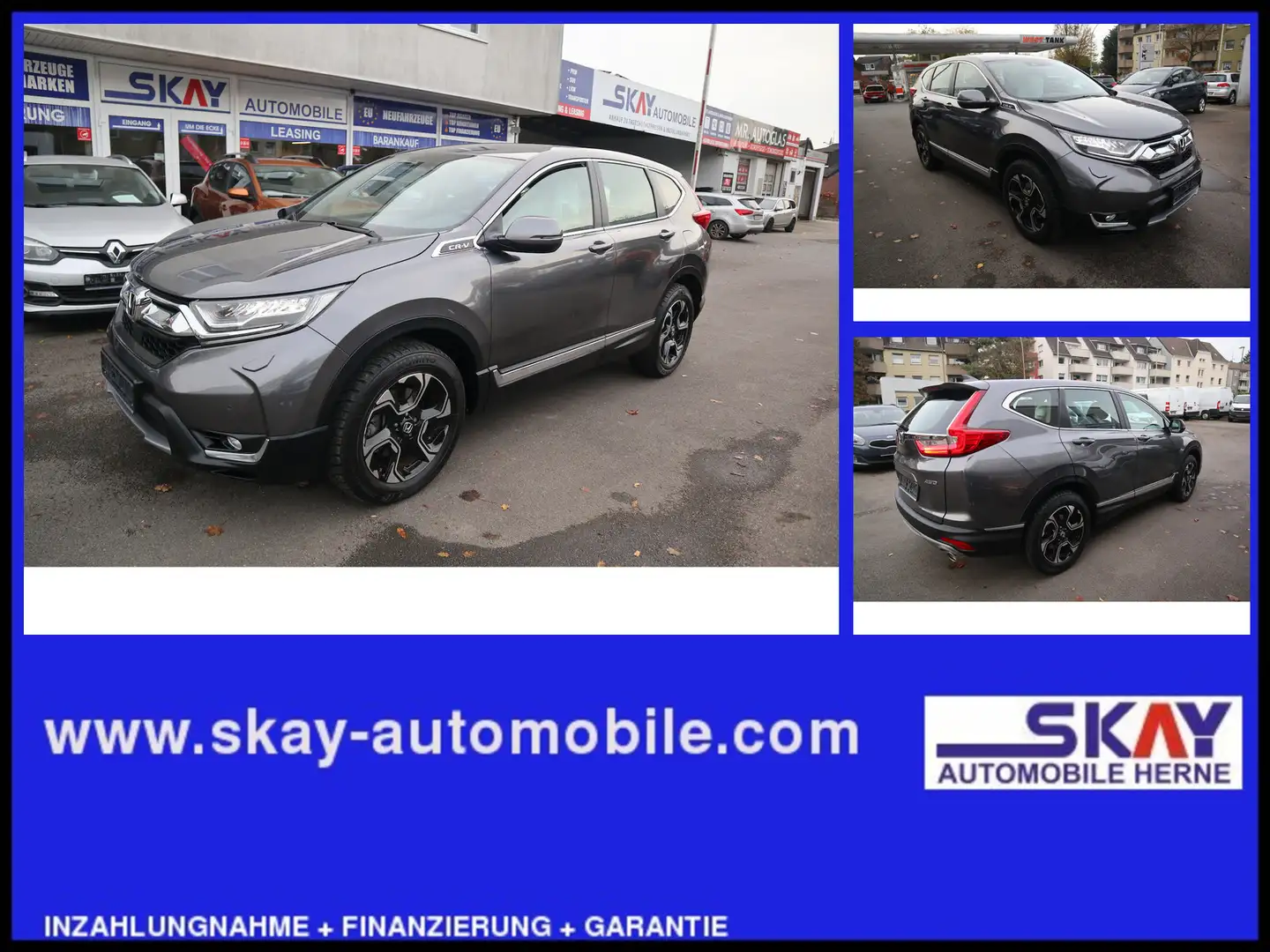 Honda CR-V 1.5 T 4WD Elegance Navi Tempo Scheckheft Grau - 1