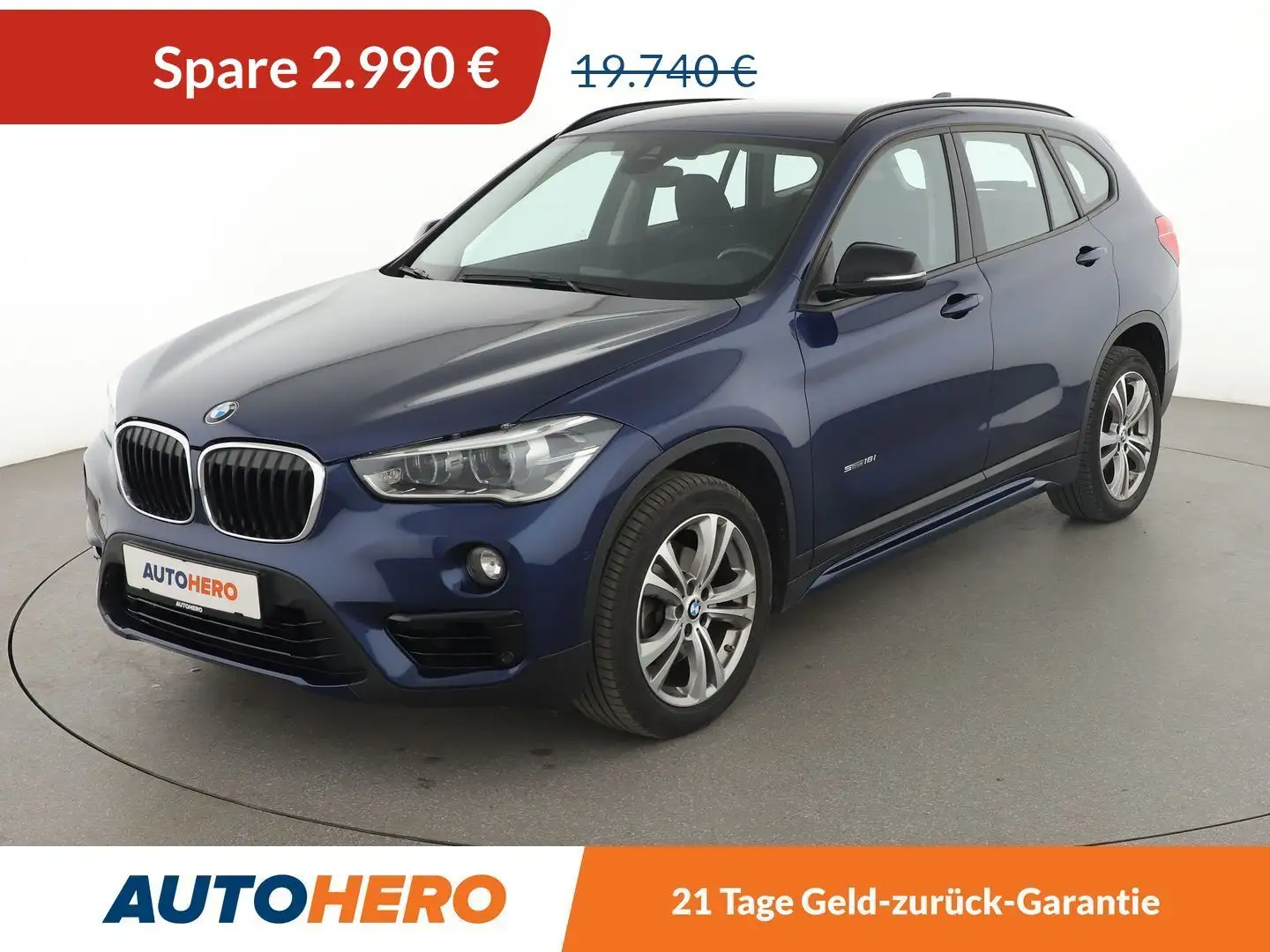 BMW X1 sDrive 18i Sport Line Aut. *NAVI*LED*TEMPO*PDC* Bleu - 1