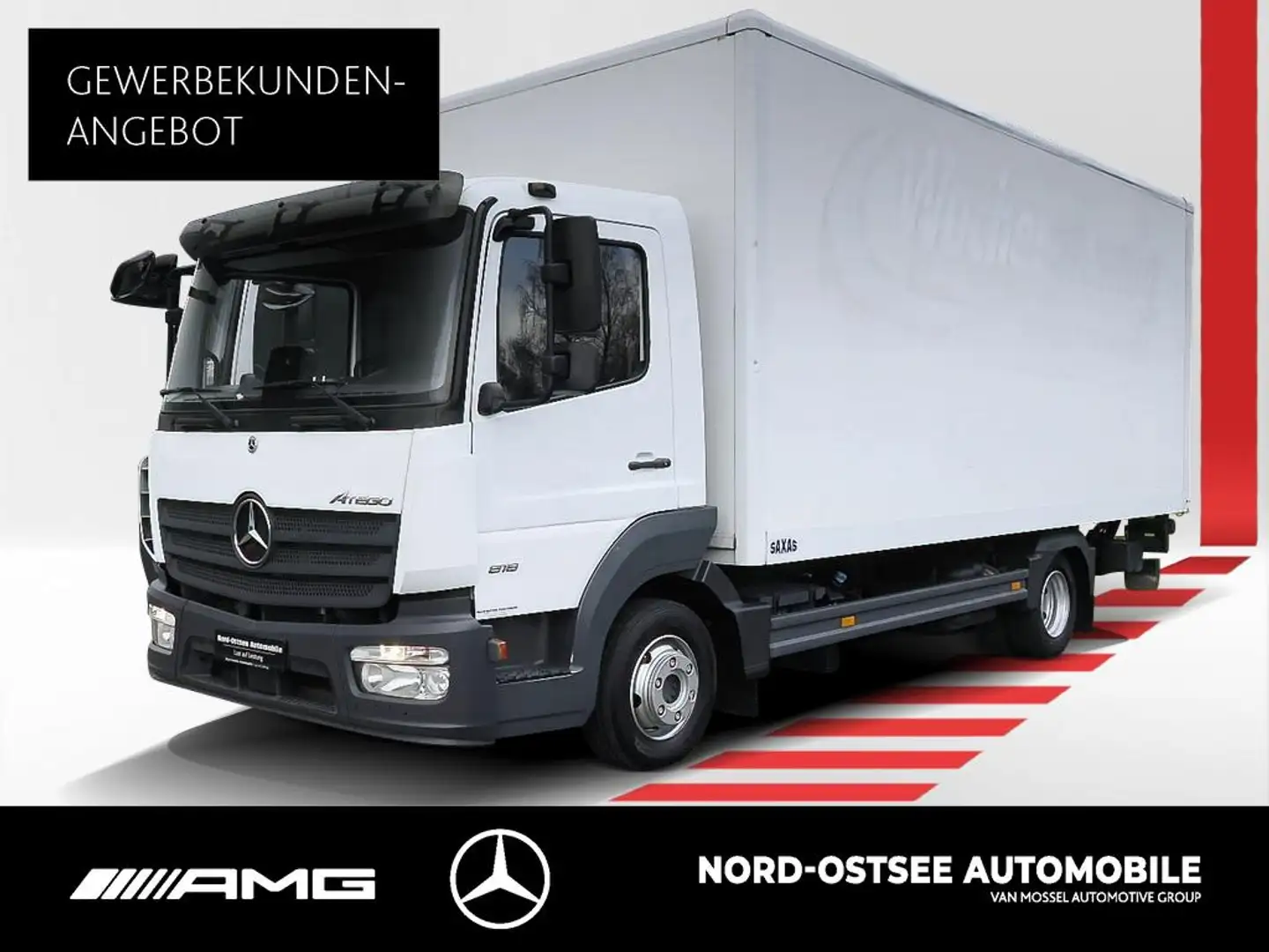 Mercedes-Benz Atego 818 / 821 L Koffer LBW 2x AHK 3 Sitze Weiß - 1