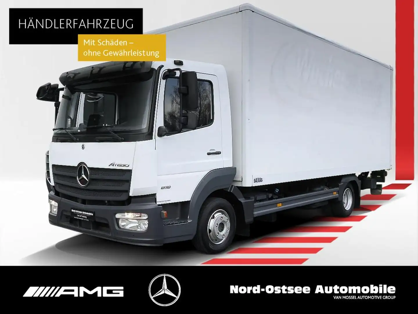 Mercedes-Benz Atego 818 / 821 L Koffer LBW 2x AHK 3 Sitze Wit - 1