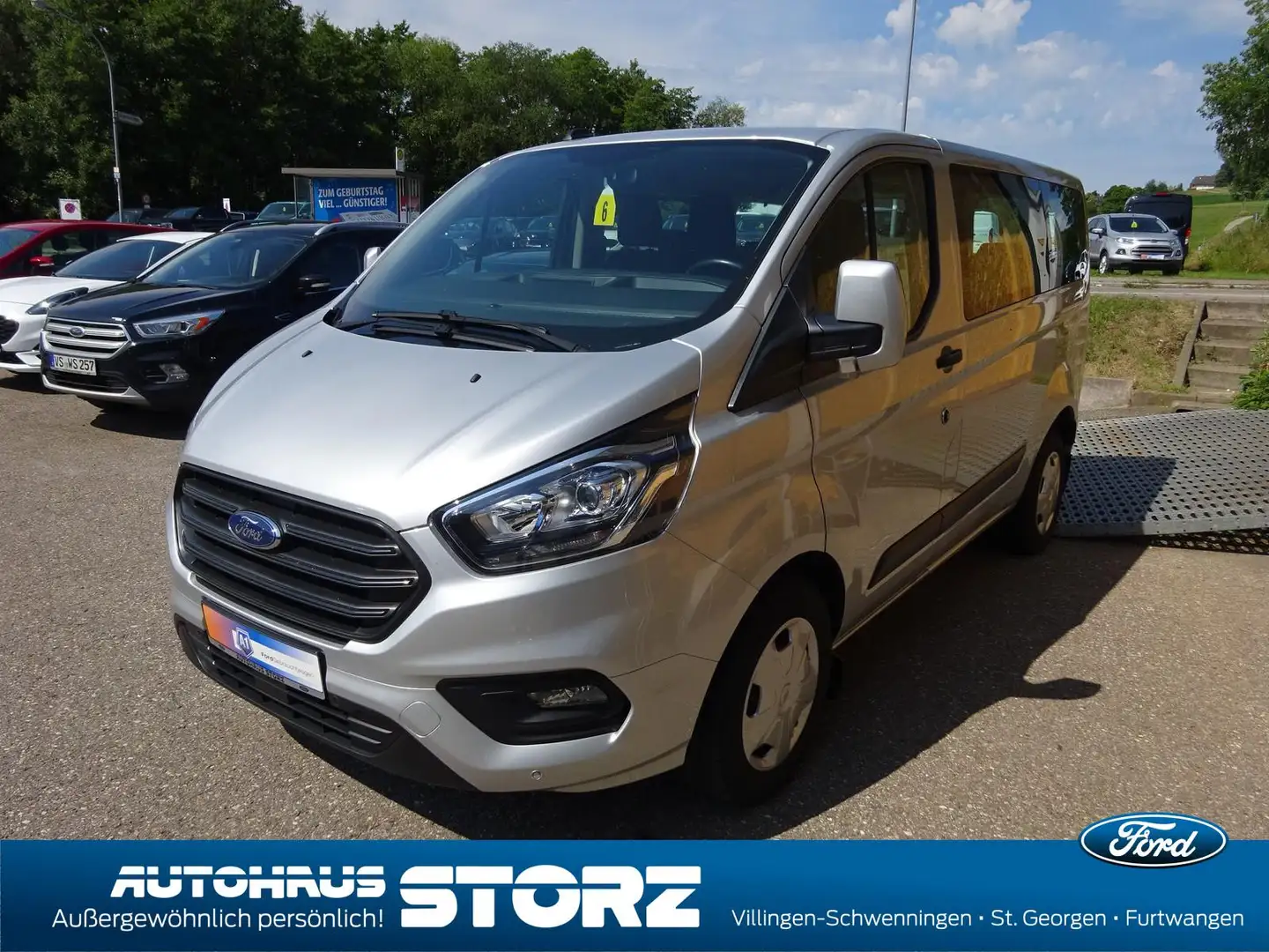 Ford Transit Custom Kombi 320 L1 Trend|9 SITZE|AHK|FREI Plateado - 2