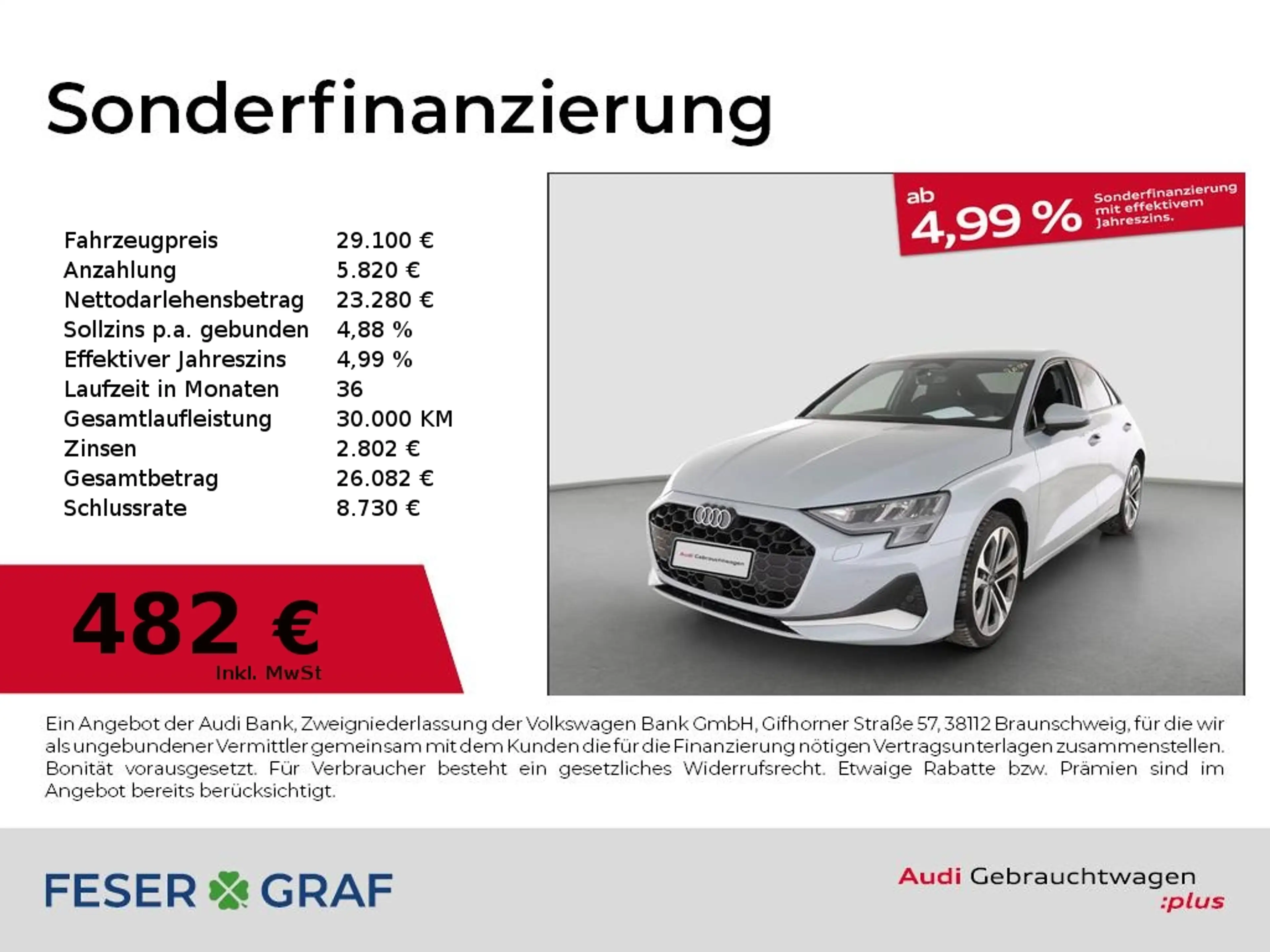 Audi A3 Limousine advanced TDI 110 kW S tronic virt.Cockpi