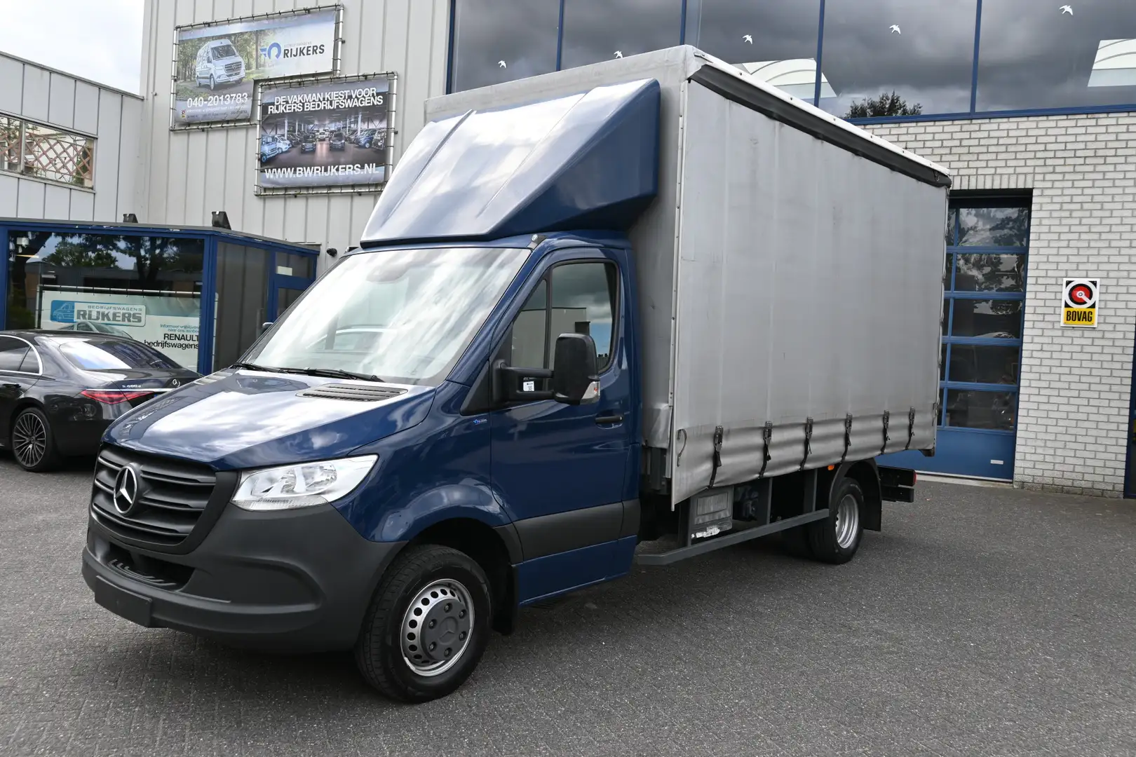 Mercedes-Benz Sprinter 516 CDI MBUX navigatie, Geveerde stoel Schuifzeil Blauw - 1