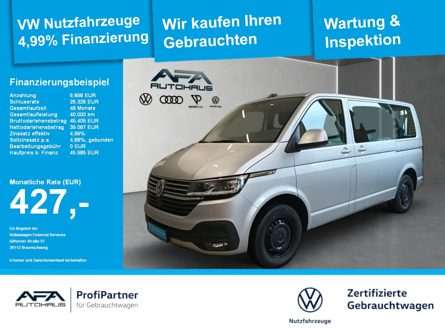 Volkswagen T6.1 Caravelle 2.0 TDI CL DSG AHK*StdHz*LED*Navi Srebrny - 1