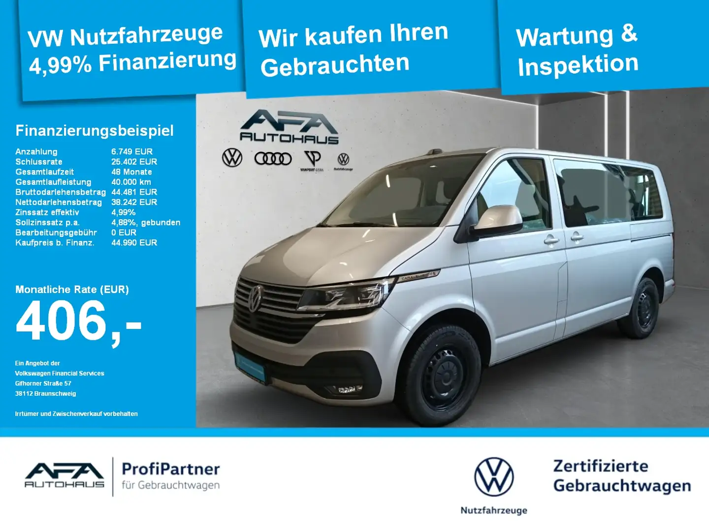 Volkswagen T6.1 Caravelle 2.0 TDI CL DSG AHK*StdHz*LED*Navi Argento - 1