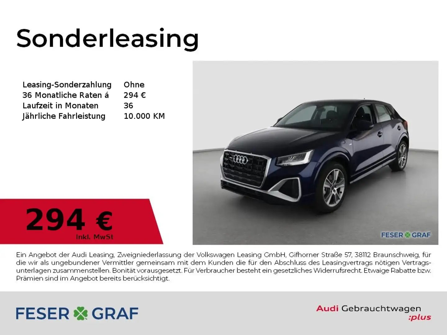 Audi Q2 40 TFSI qu S Line Pano,SONOS,Leder Blau - 1