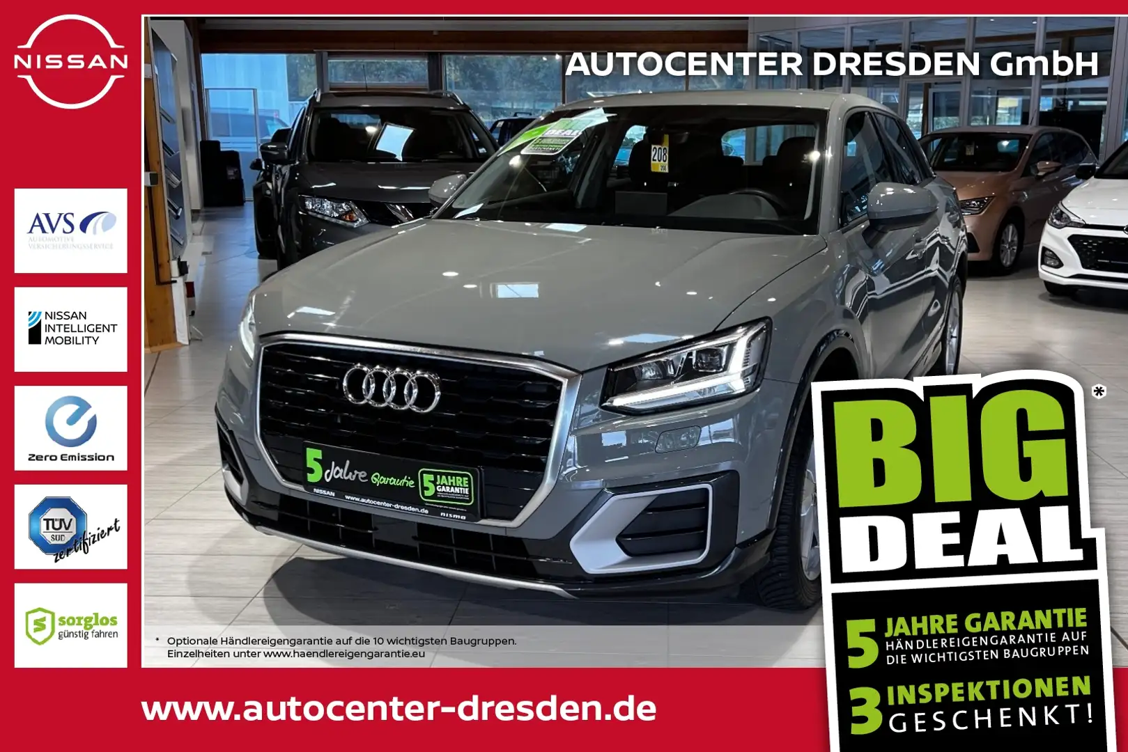 Audi Q2 1.0TFSI sport ultra LED+Navi+Klima+PDC Gris - 1