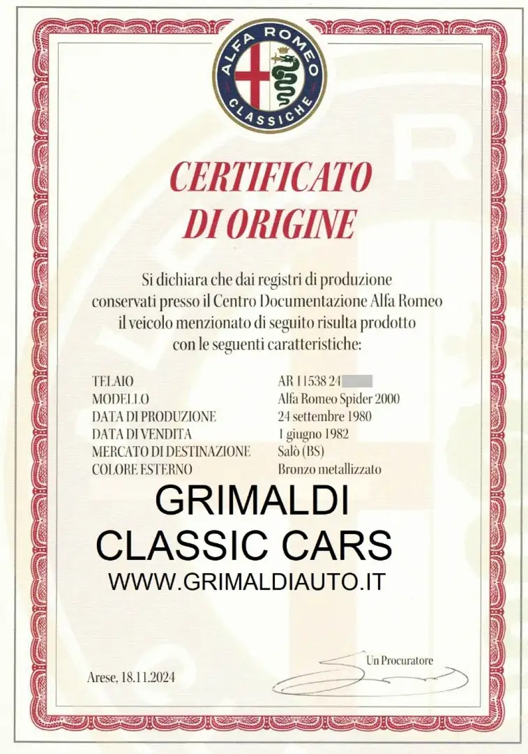 Alfa Romeo Spider VELOCE DUETTO CODA TRONCA 2.000*ITALIANO DA SEMPRE Brun - 2