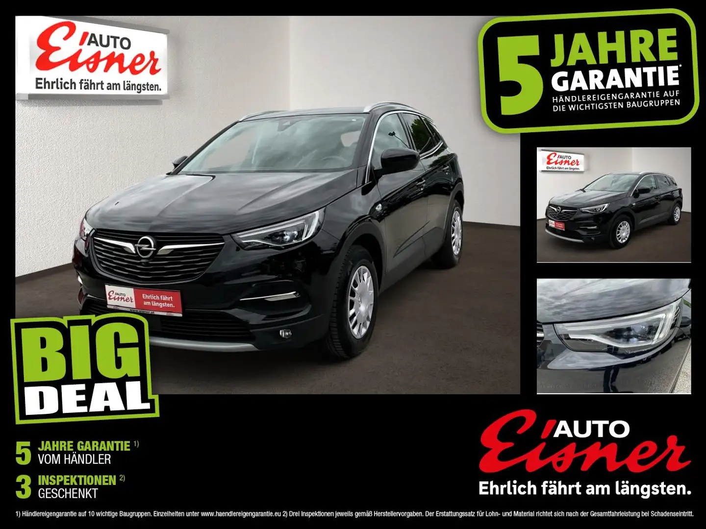 Opel Grandland X 1.2 Turbo Innovation 2xKlima KeyLess Schwarz - 1