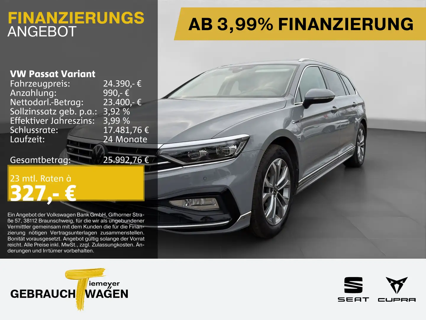 Volkswagen Passat Variant 1.5 TSI R-LINE PANO IQ.LIGHT LM17 Grau - 1