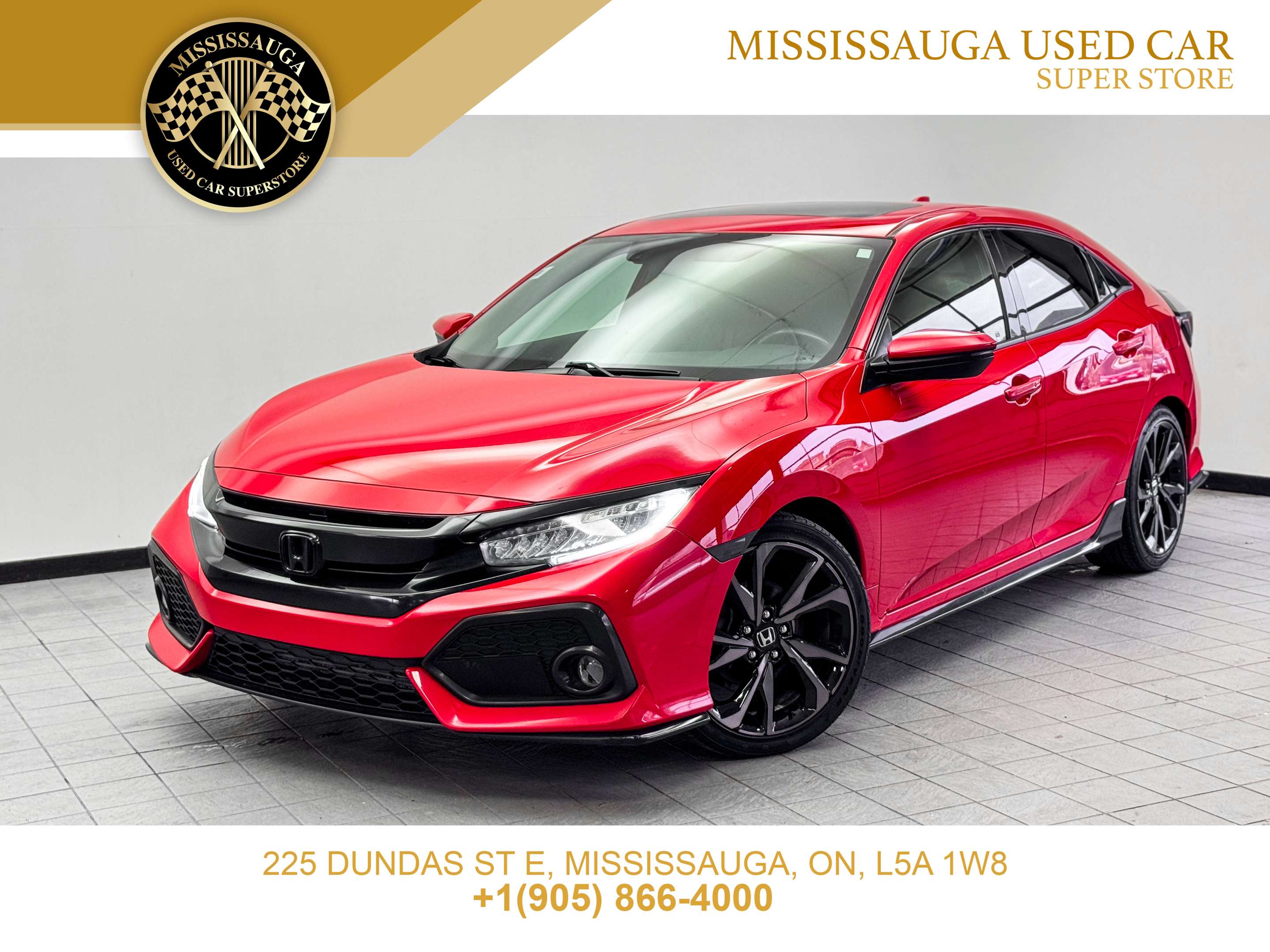Red 2019 Honda Civic Hatchback Hatchback Front-Wheel Drive Automatic