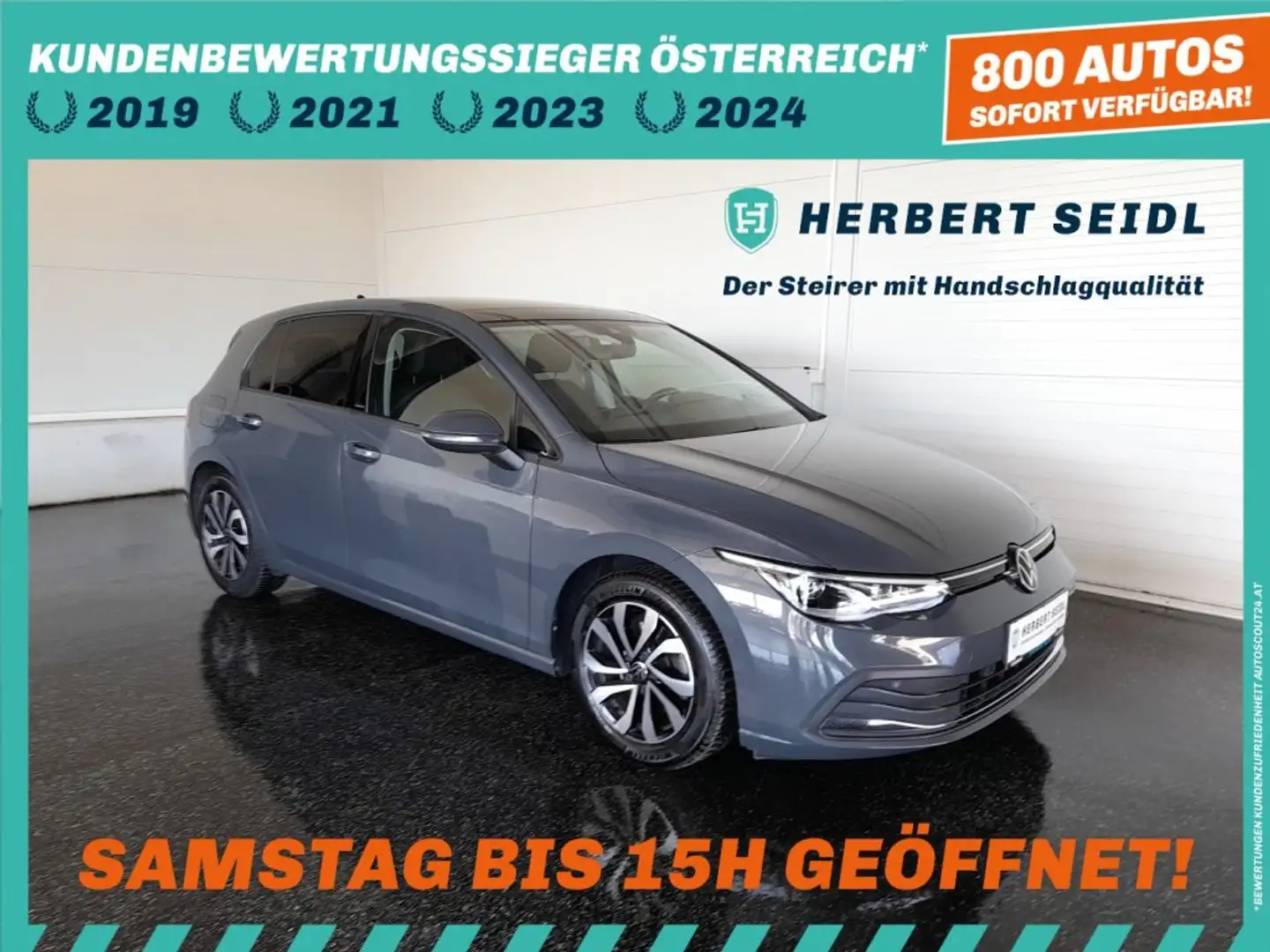 Volkswagen Golf VIII ACTIVE 2,0 TDI DSG *SKY / MATRIX-LED / HEAD-UP / VIRTUELL PRO / NAVI / AHV & KAMERA / ACC / KEYLESS* Grau - 1