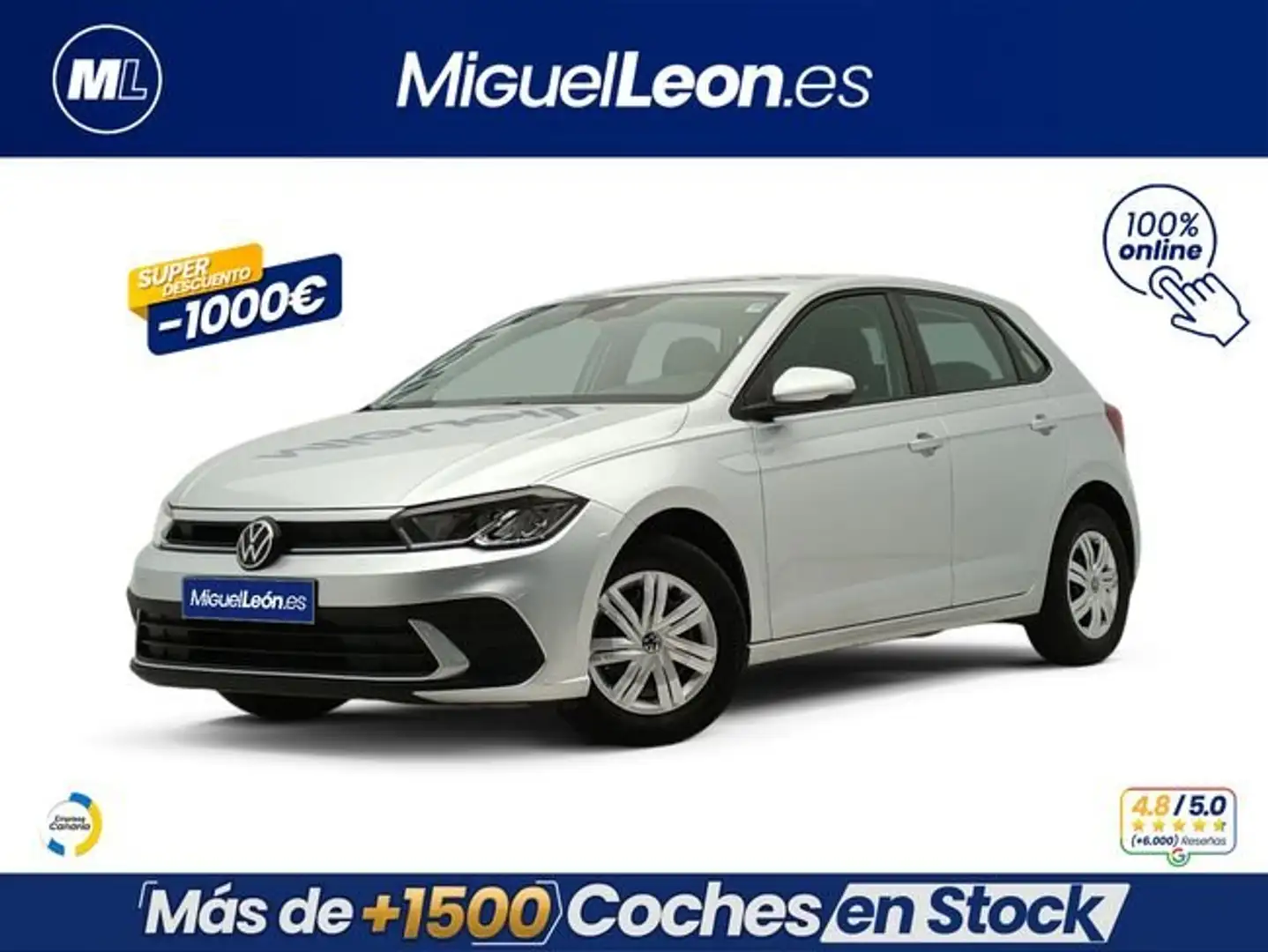 Volkswagen Polo 1.0 TSI 70kW Gris - 1