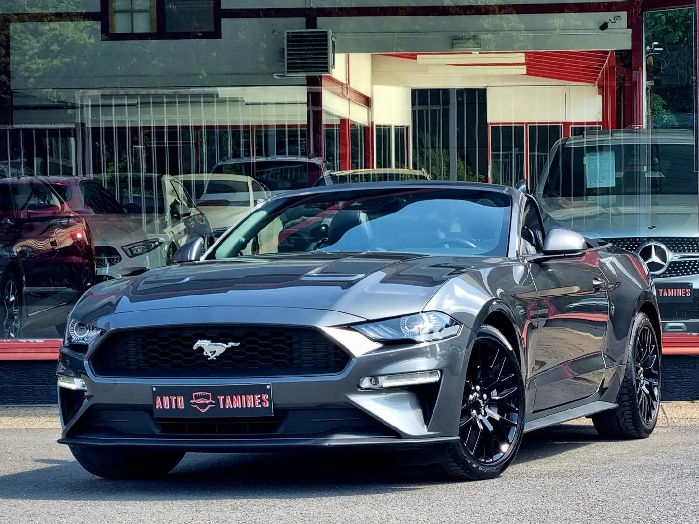 Ford Mustang 2.3 EcoBoost Cabriolet / Boite Auto / Full Option Gris - 1