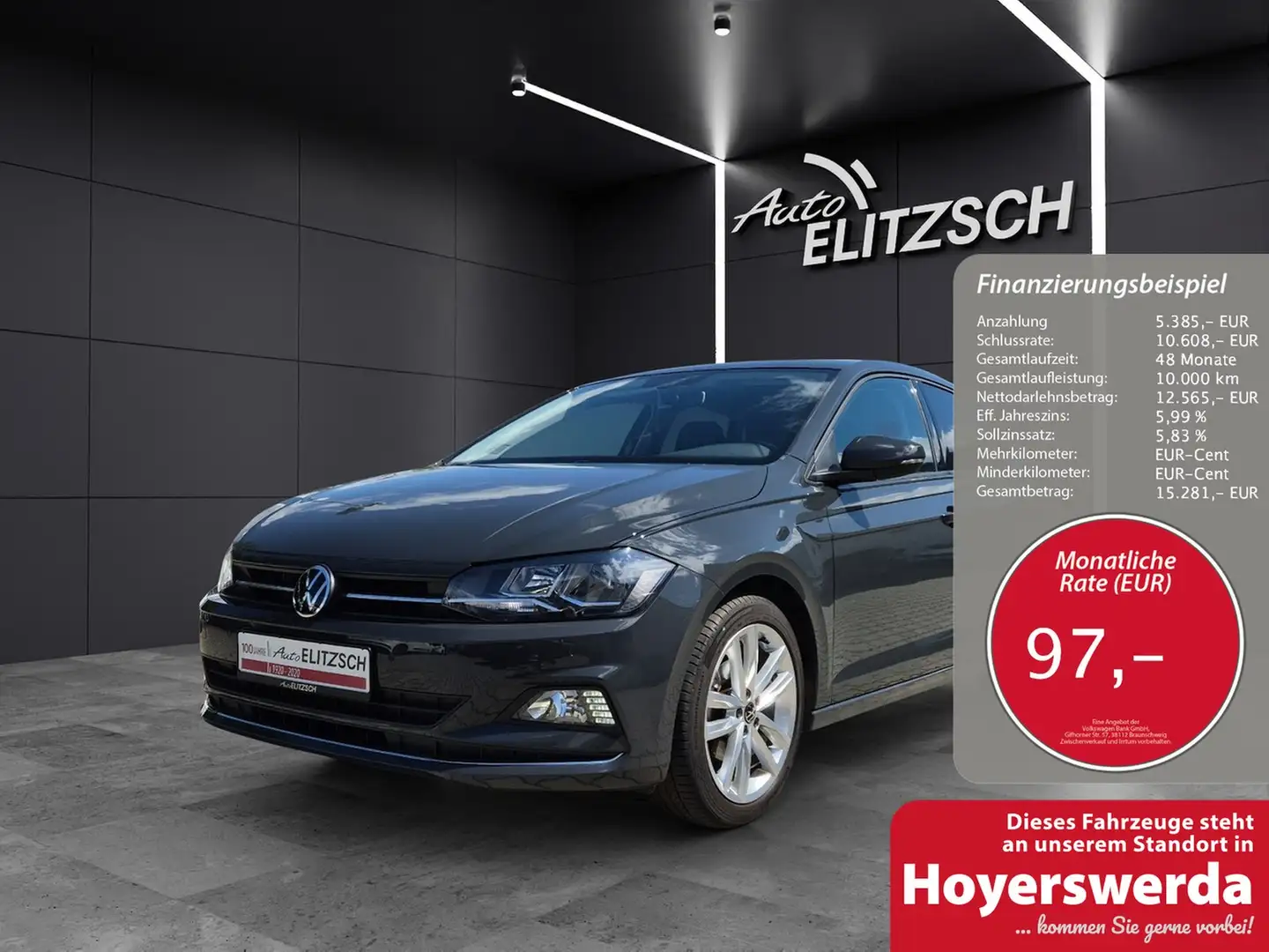 Volkswagen Polo TSI Highline Navi AID RFK SH LM Grau - 1