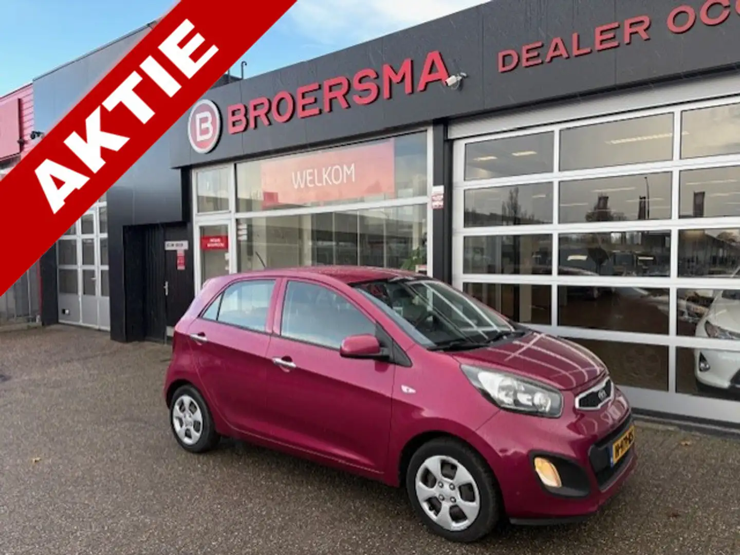 Kia Picanto 1.0 CVVT EconomyLine AIRCO * NIEUWE APK *DEALERON Paars - 1