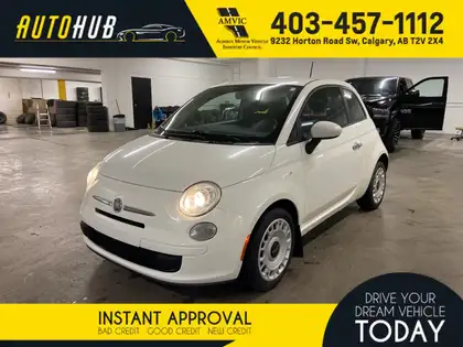 White 2012 FIAT 500 Pop Hatchback Front-Wheel Drive 5-Speed Manual