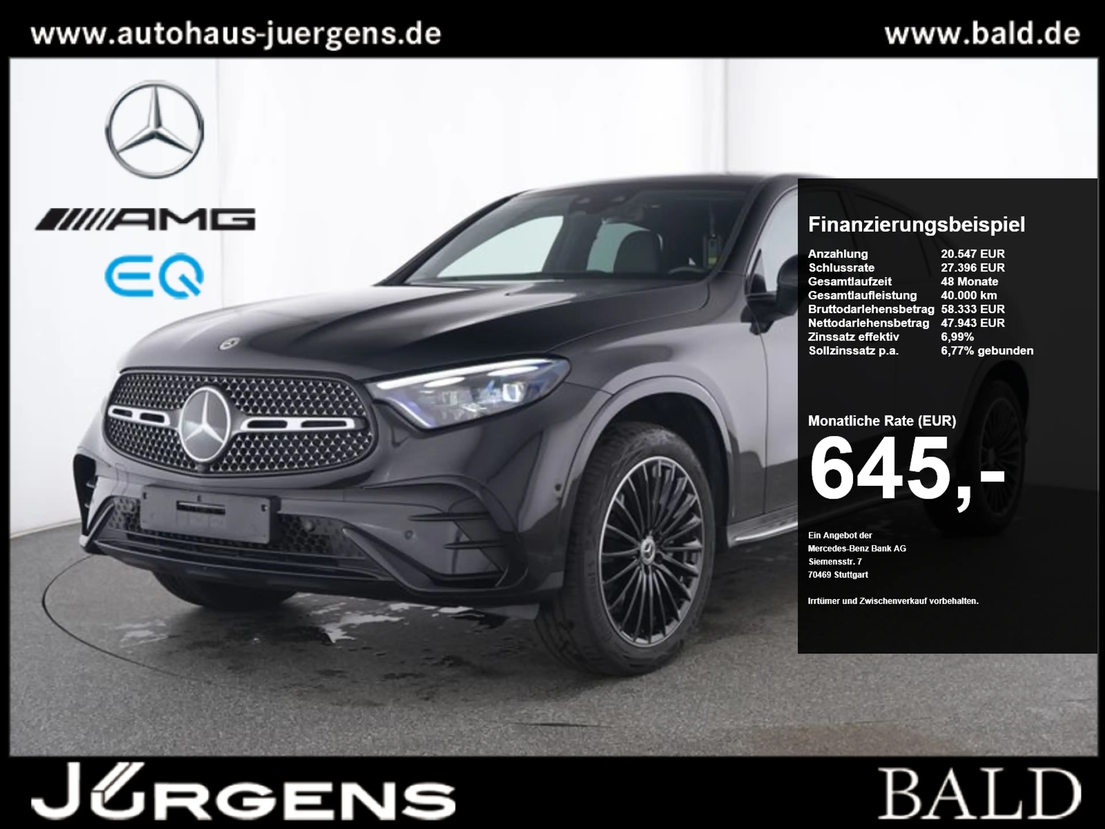 Mercedes-Benz GLC 300 d 4M Coupé AMG-Sport/Technik/Pano/Stdhz