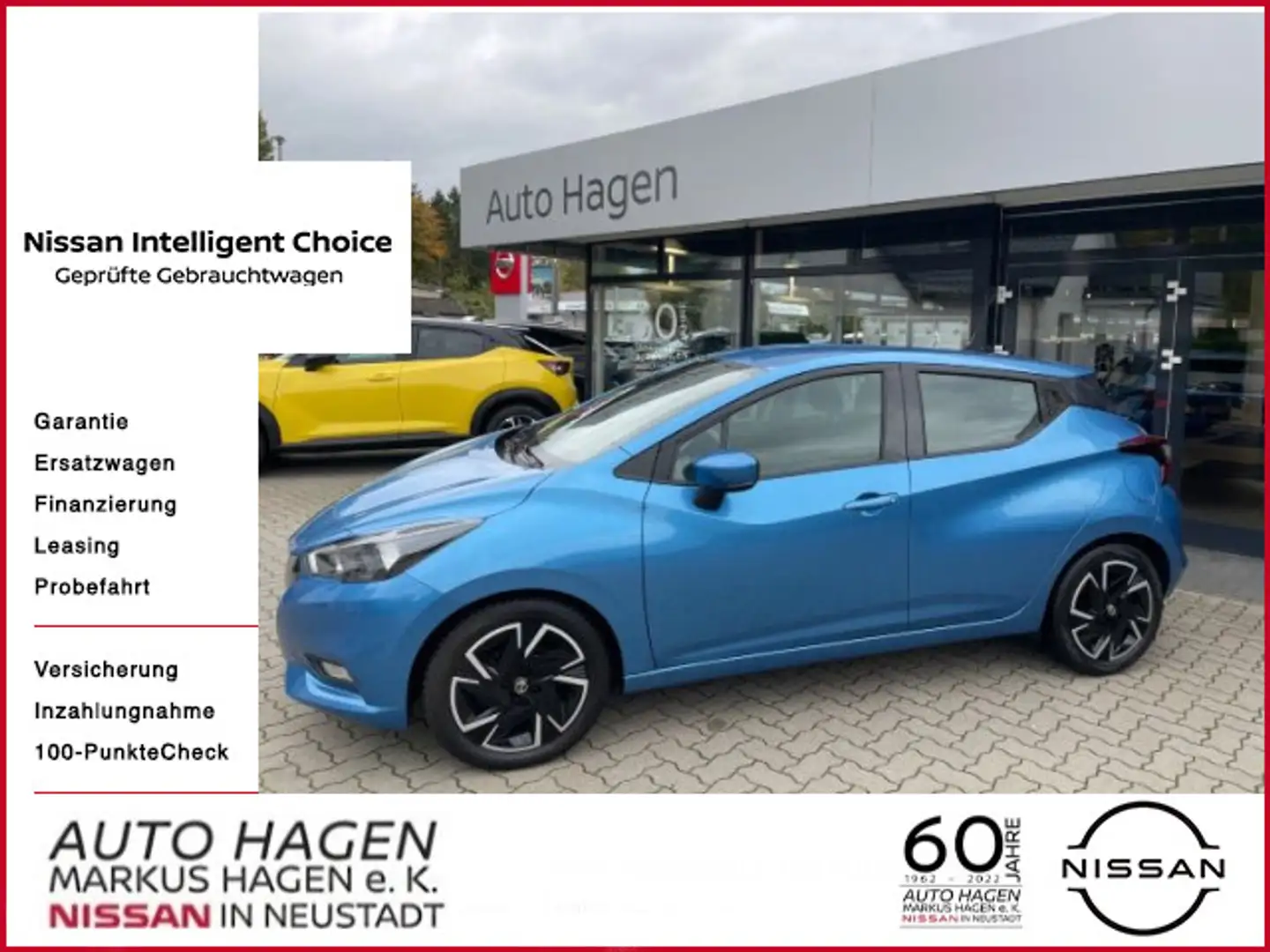 Nissan Micra 1.0 IG-T N-Way 16" GJR Einparkhilfe Klimaa Bleu - 1