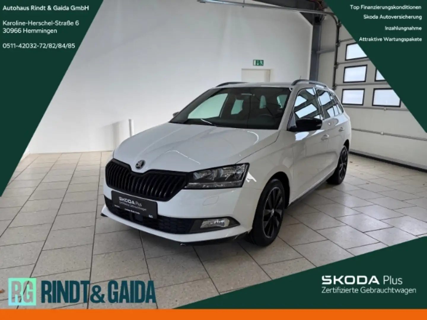Skoda Fabia 1.0 TSI Combi Monte Carlo Navi SHZ Kamera Weiß - 1