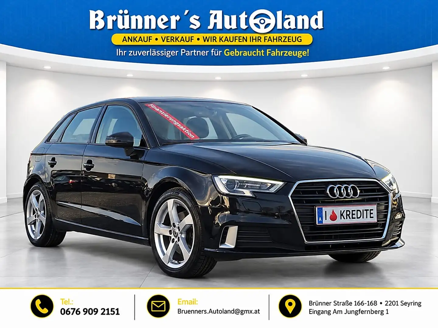 Audi A3 SB 2,0 TDI S-tronic sport Schwarz - 1