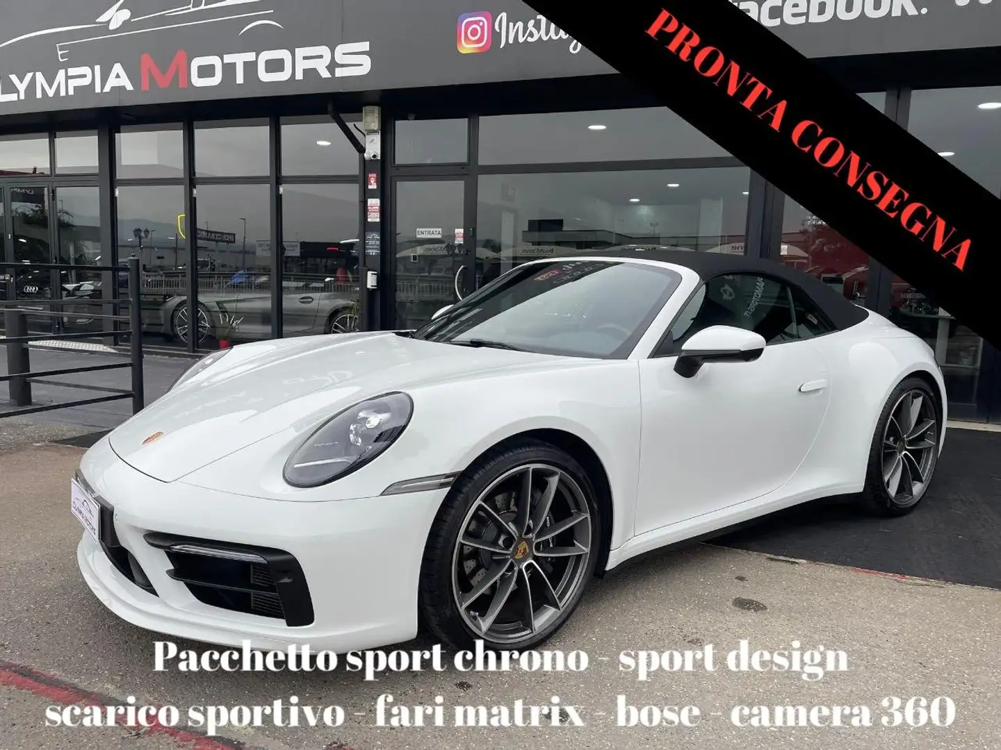 Porsche 992 911 CABRIO CARRERA NAVI LED 21 MATRIX BOSE PASM Bianco - 1