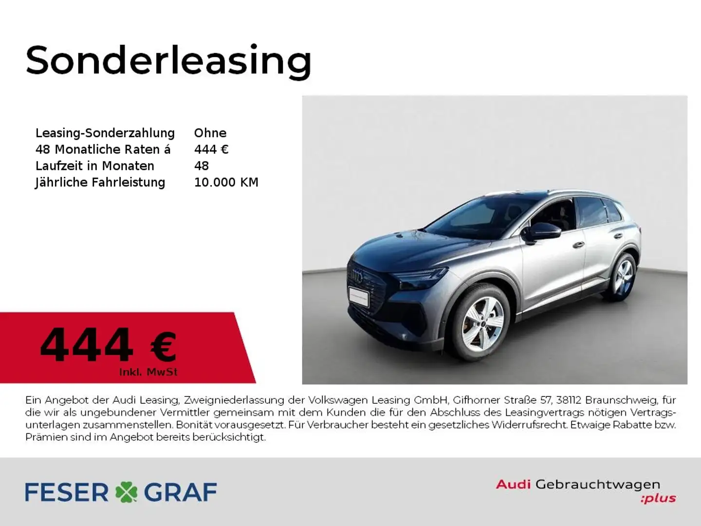Audi Q4 e-tron 45 e-tron Pano,Leder,Matrix,Navi,SONOS Grau - 1
