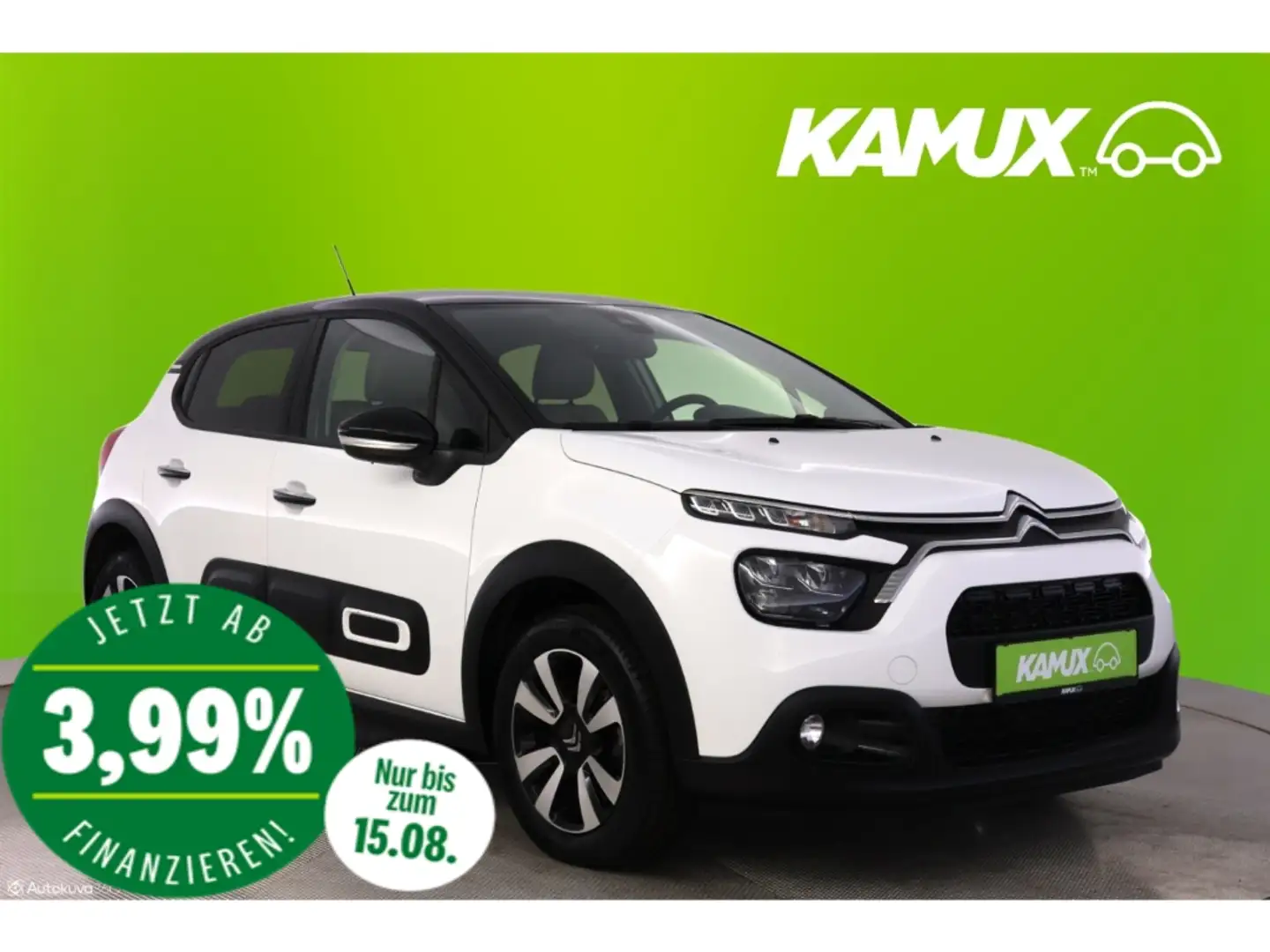 Citroen C3 1.2PureTech Aut.Shine+LED+TEMPO+KLIMA+SHZ+PDC Weiß - 1
