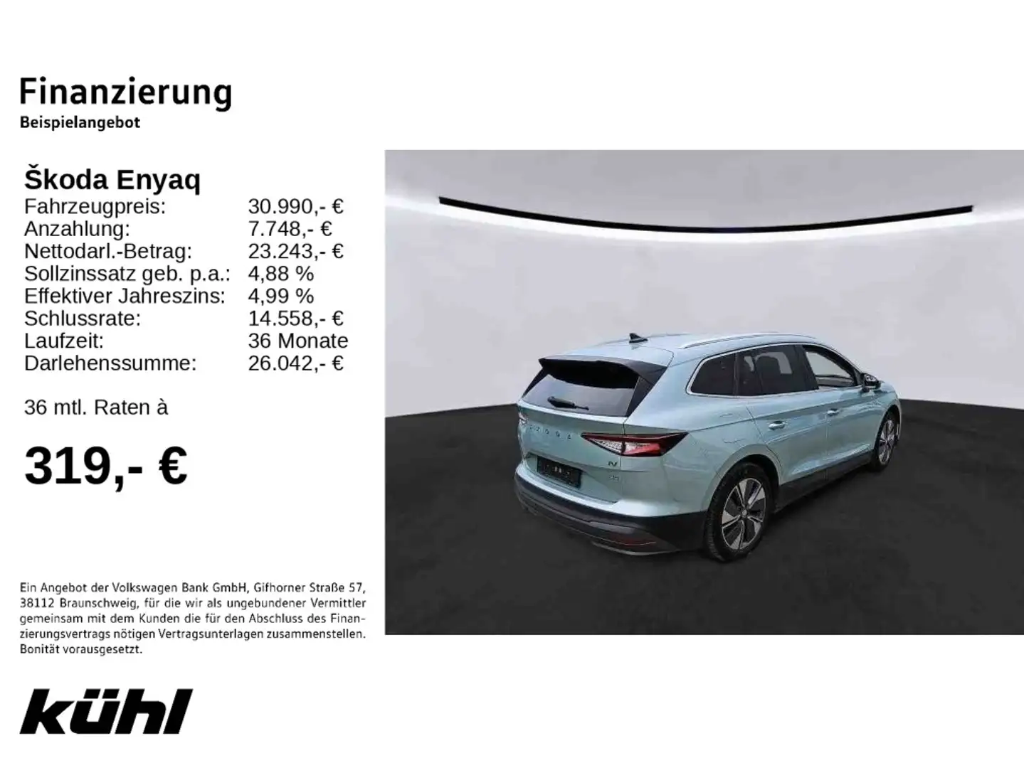 Skoda Enyaq IV 80 Desingpaket Lounge Navi,AHK,LM19 Silber - 2