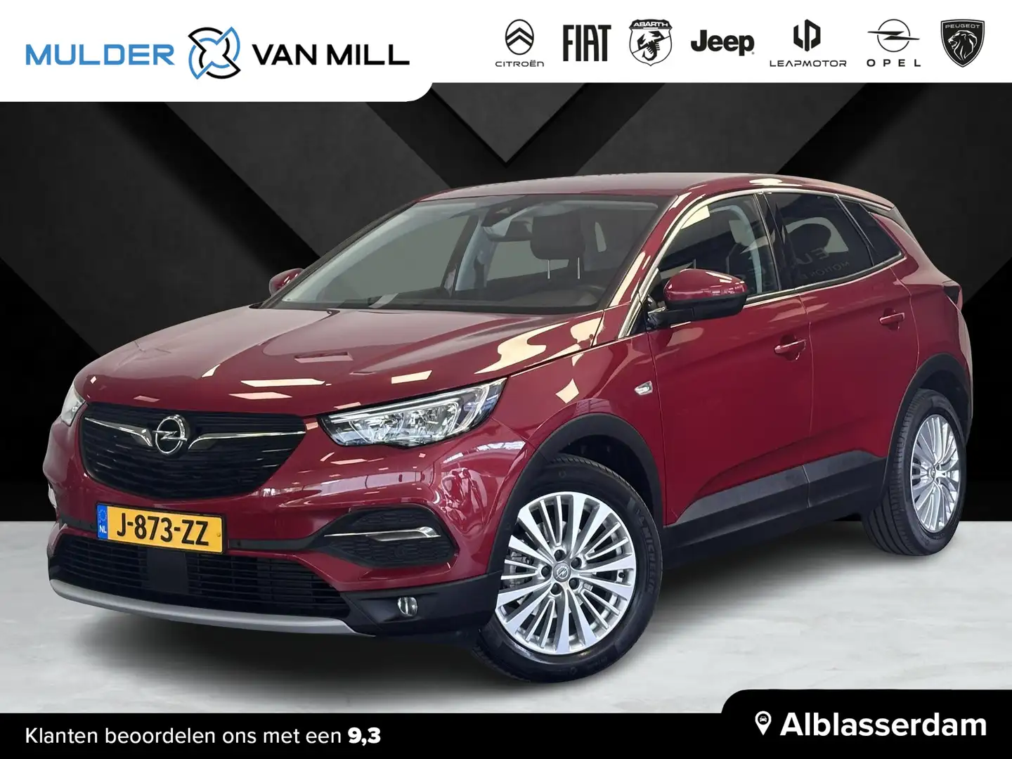 Opel Grandland X Innovation 1.2 Turbo 130pk | AGR-STOEL | STOEL+STU Rood - 1