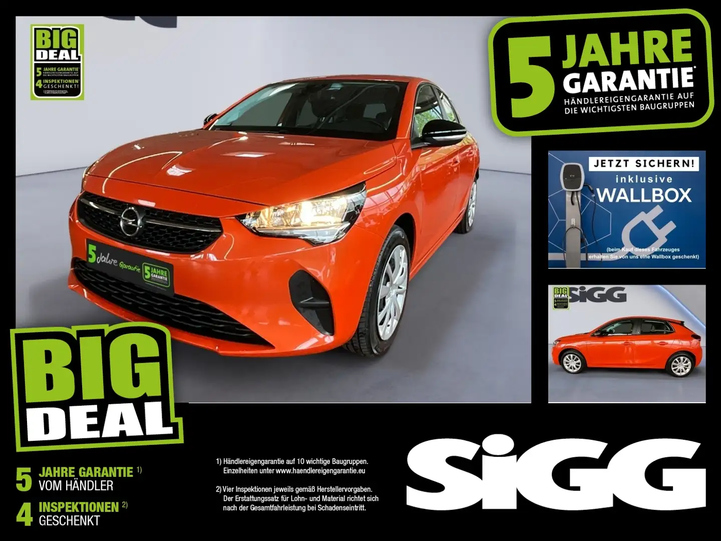 Opel Corsa-e Edition inkl. Wallbox mit Ladekabel! Klima Bluetoo Orange - 1