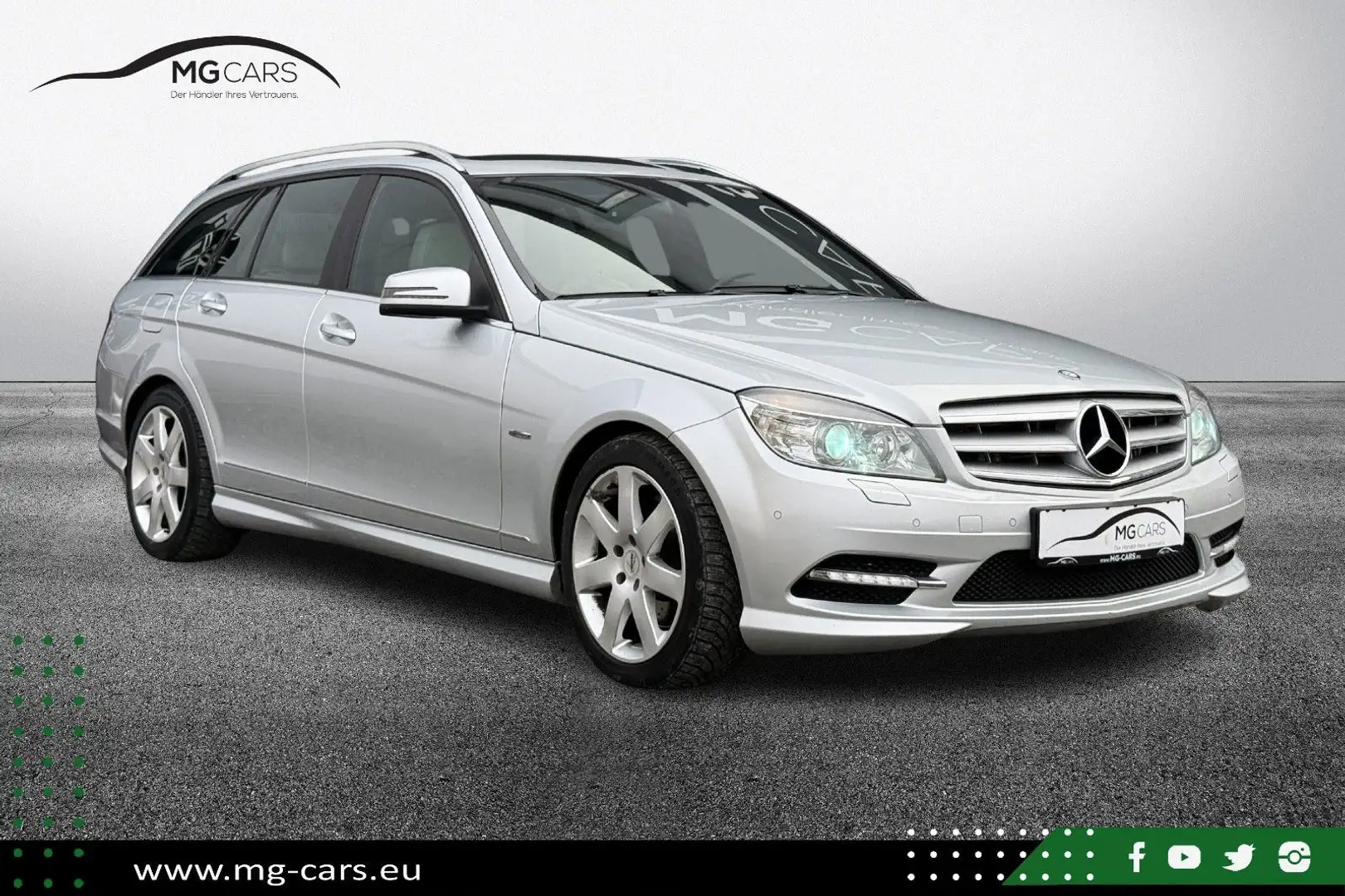 Mercedes-Benz C 350 CDI~AMG-Paket~Leder~Navi~GSD~Xenon~1.Hand! Argent - 1
