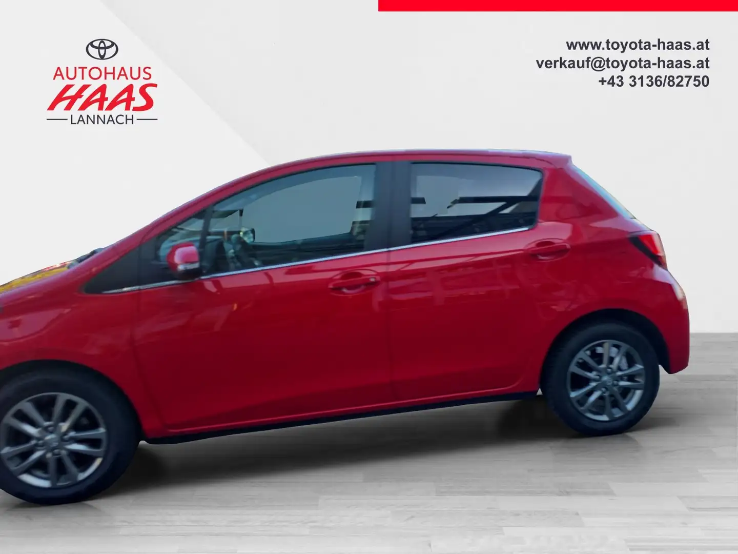 Toyota Yaris 1,0 VVT-i Active +Designpaket Rot - 2