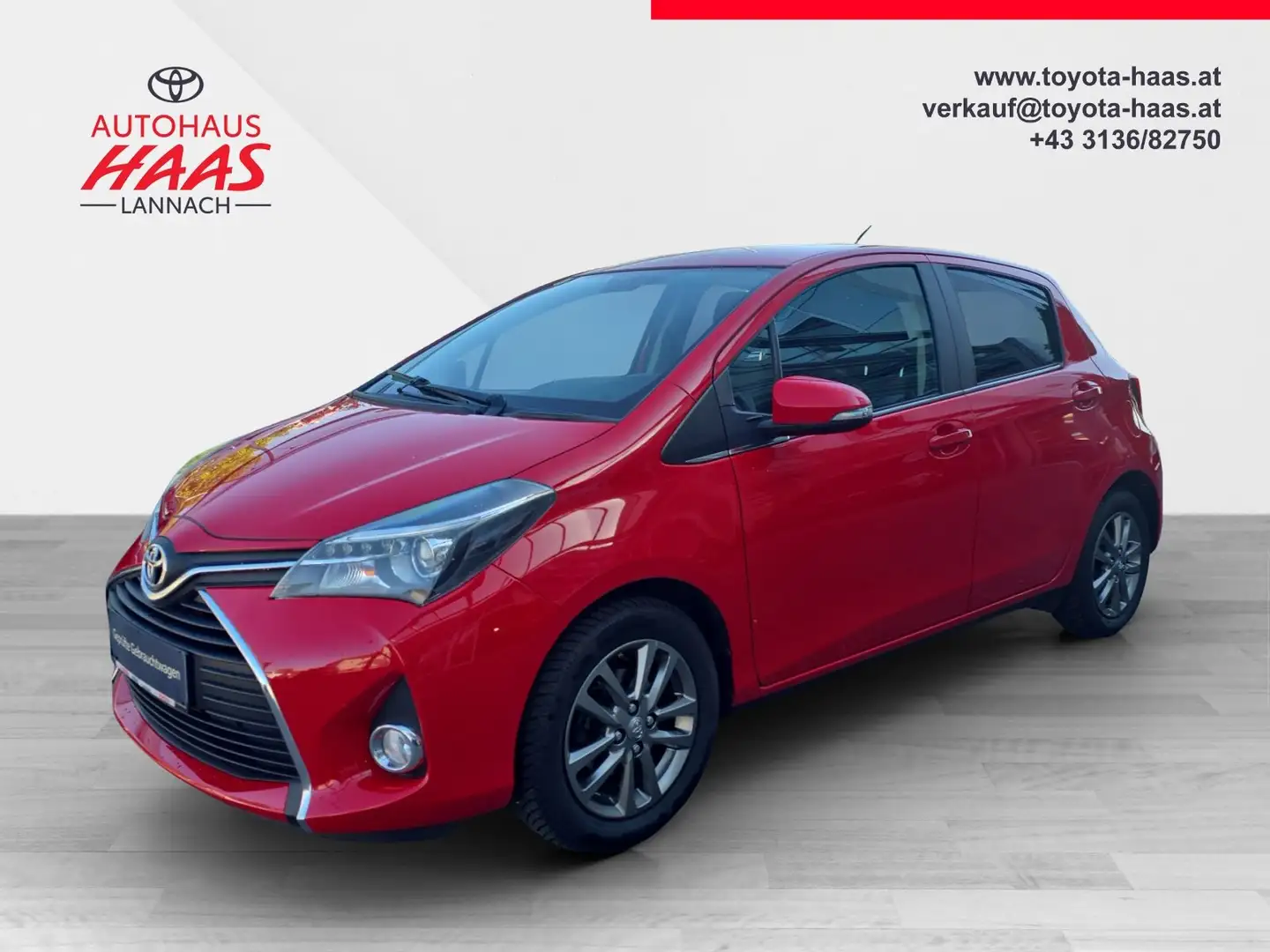 Toyota Yaris 1,0 VVT-i Active +Designpaket Rot - 1