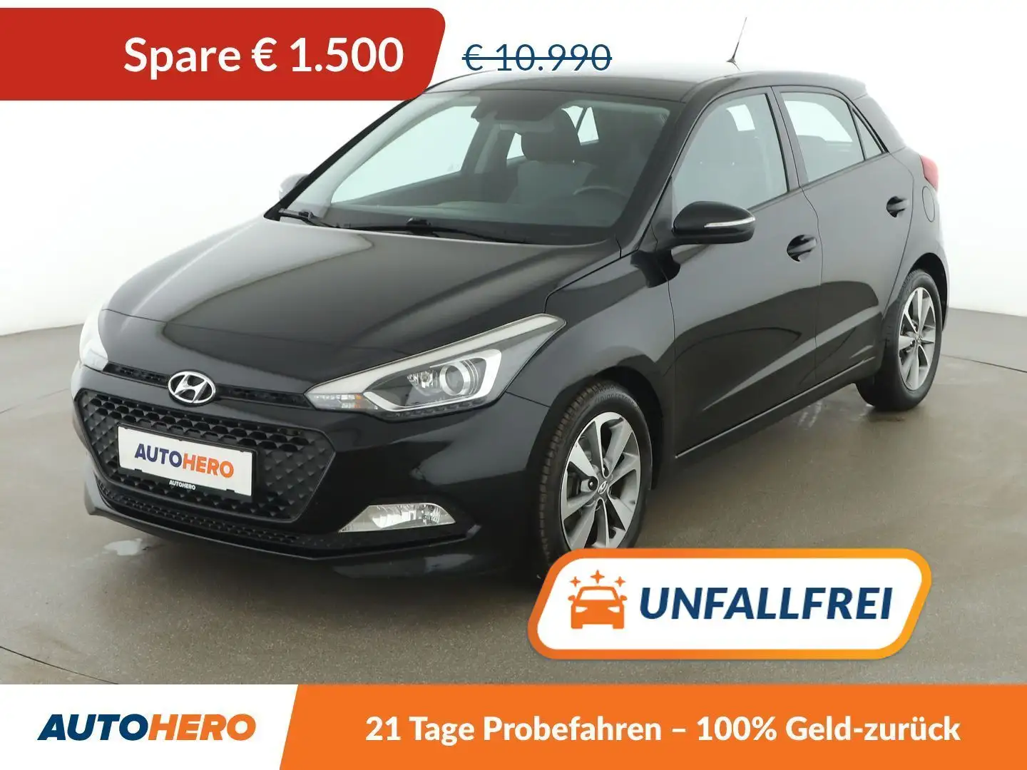 Hyundai i20 1.4 CRDi Premium *NAVI*TEMPO*CAM*SPUR* Noir - 1