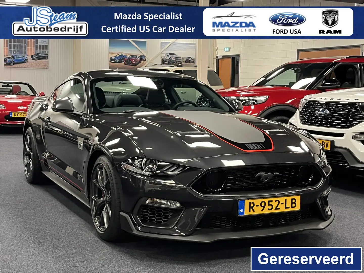 Ford Mustang USA Fastback 5.0i V8 Mach-1 460PK Automaat Brembo Grau - 1