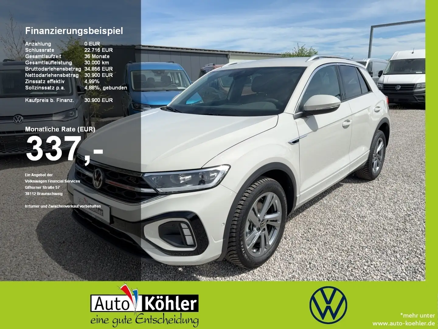 Volkswagen T-Roc R-Line TSi DSG ACC+AHK+LED+Virt+PDC+Kamera Grau - 1